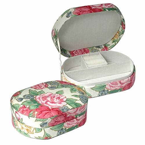Fabric Covered Jewelry Box Organizer - Elegant Storage for Necklaces, Rings & Earrings - Perfect for Travel, Home Vanity & Gift Giving