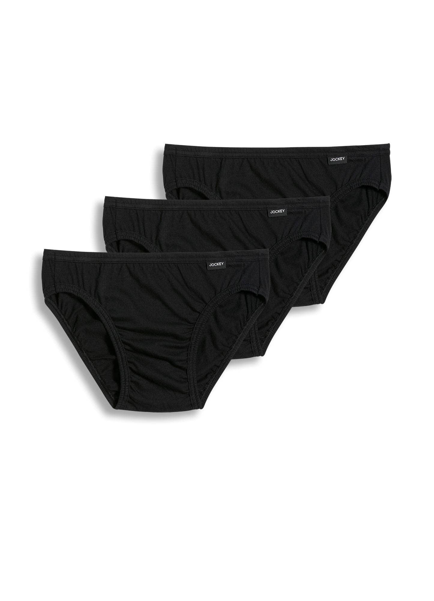 Jockey Men's Elance Bikini Underwear - 3 Pack Soft Breathable Cotton Briefs for Everyday Comfort | Perfect for Workout, Lounge & Travel
