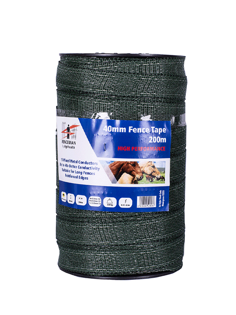 High Visibility Electric Fence Tape - 1/2 Inch Wide, 500ft Roll for Livestock & Animal Containment - Durable, Weatherproof Electric Fencing for Farms, Ranches & Pastures