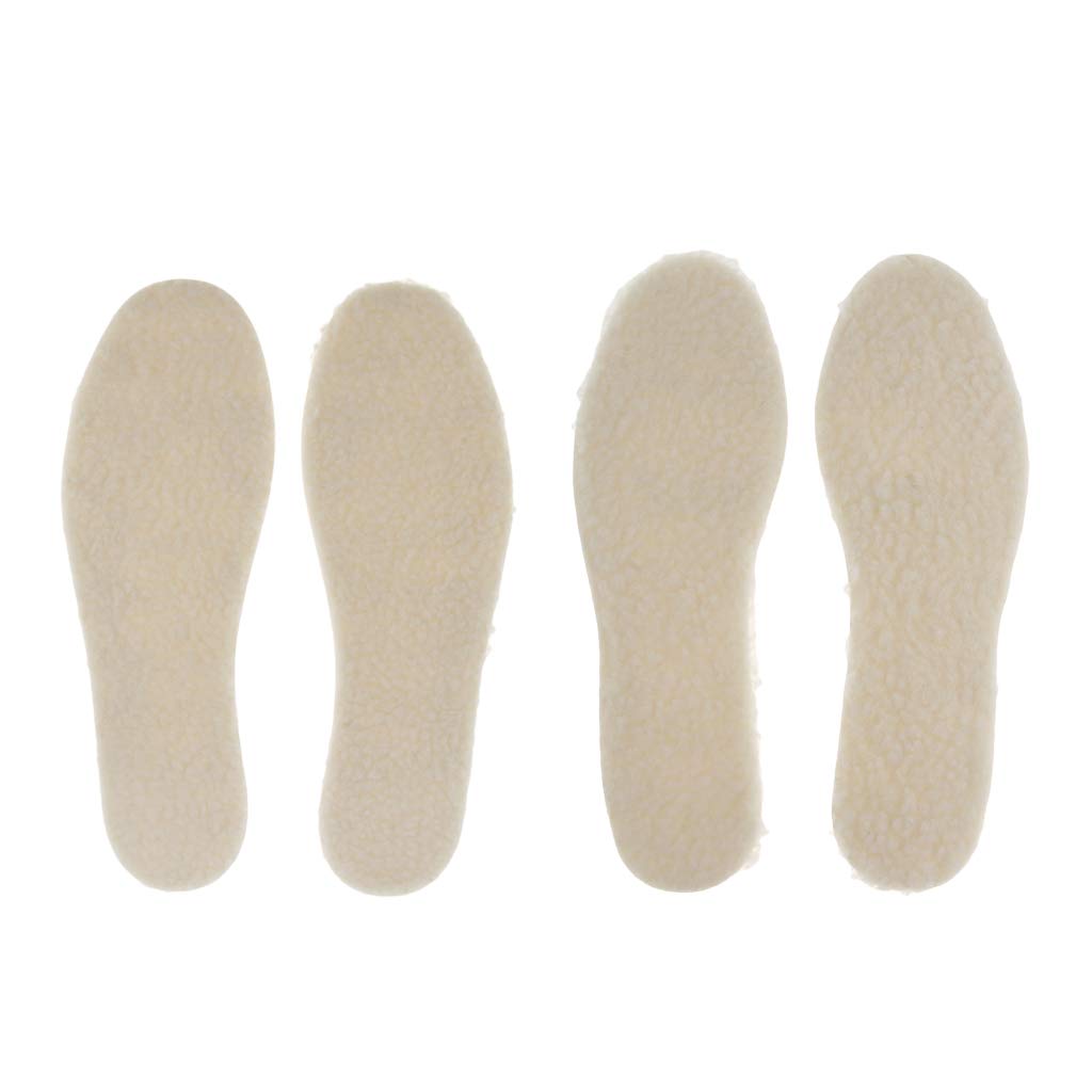 DYNWAVE 2-Pair Thermal Insoles for Kids, Men & Women - Wool Fleece Shoe Inserts for Warmth & Comfort - Perfect for Winter Boots, Hiking Shoes & Cold Weather Activities