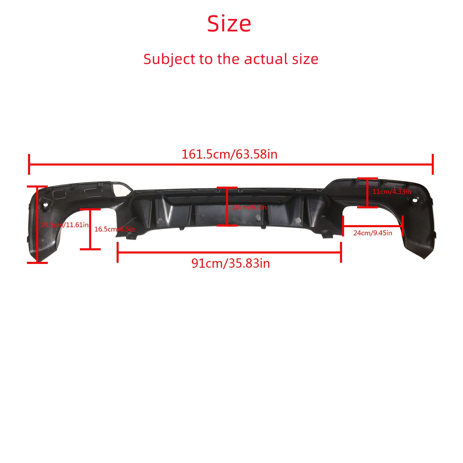 BMW X3 G01 M40i Rear Diffuser (2018-2021) - Gloss Black ABS Bumper Lip Spoiler for Enhanced Aerodynamics & Sporty Look | Perfect for Car Enthusiasts & Performance Upgrades