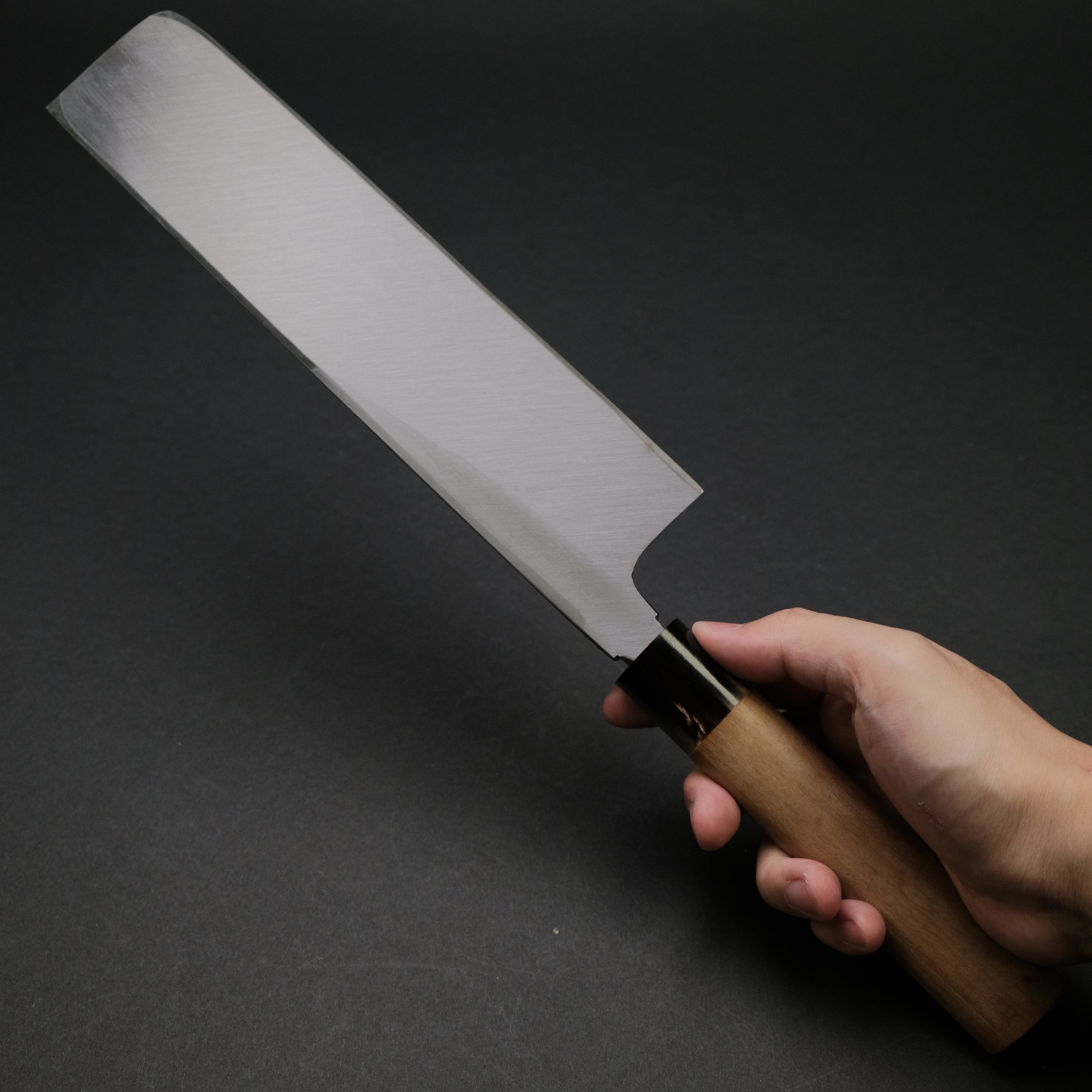 Premium Vintage Left-Handed Wa Usuba Japanese Knife 240mm - Carbon Steel Blade with Magnolia Wood Handle - Ideal for Sushi, Vegetables & Precision Cutting in Professional Kitchens