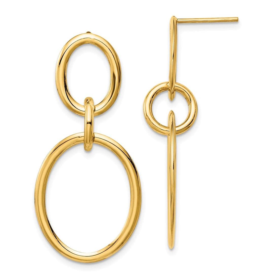 14K Yellow Gold Hoop Earrings for Women - Classic Dainty Huggie Hoops - Perfect for Everyday Wear, Gifts & Special Occasions