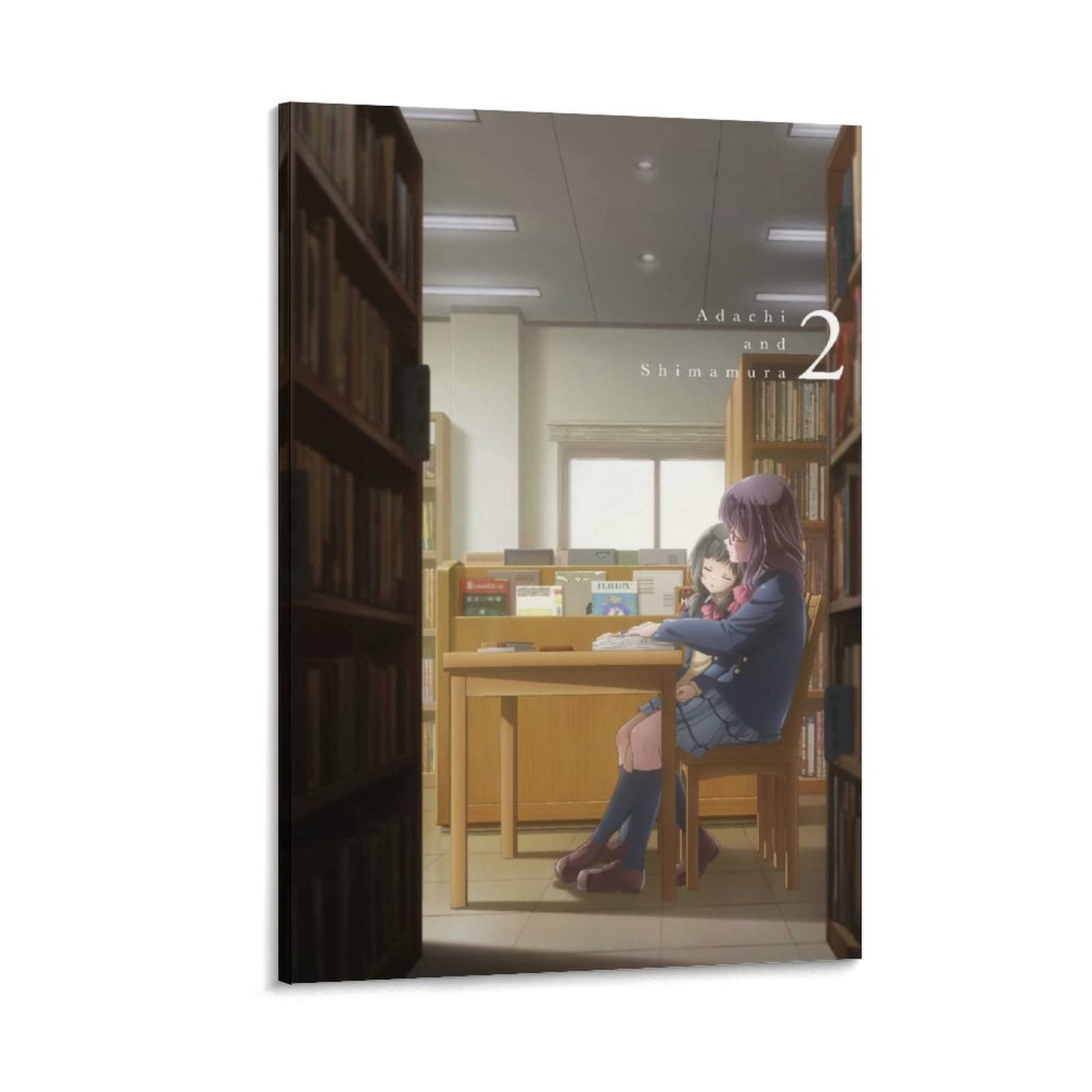JIANGBEI Adachi to Shimamura Anime Poster - Girls Love Romance Slice of Life Canvas Wall Art Print (24x36 inches, 60x90cm) - Perfect for Modern Bedroom Decor, Anime Fan Gifts & Living Room Aesthetic