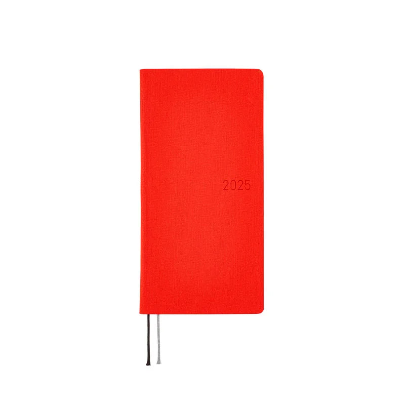 Hobonichi Techo 2025 Planner - Chili Pepper Red Weeks Hardcover, Weekly Horizontal Layout, English Edition (January Start, Monday Start) - Perfect for Journaling, Scheduling & Productivity Tracking