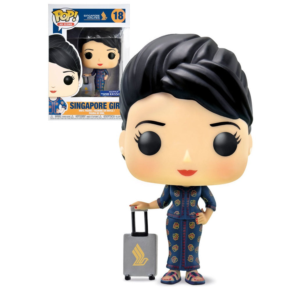 Singapore Airlines Girl Ad Icons Pop! Vinyl Figure - KrisShop Exclusive Collectible [18cm] - Perfect for Airline Memorabilia Fans & Pop Culture Collectors