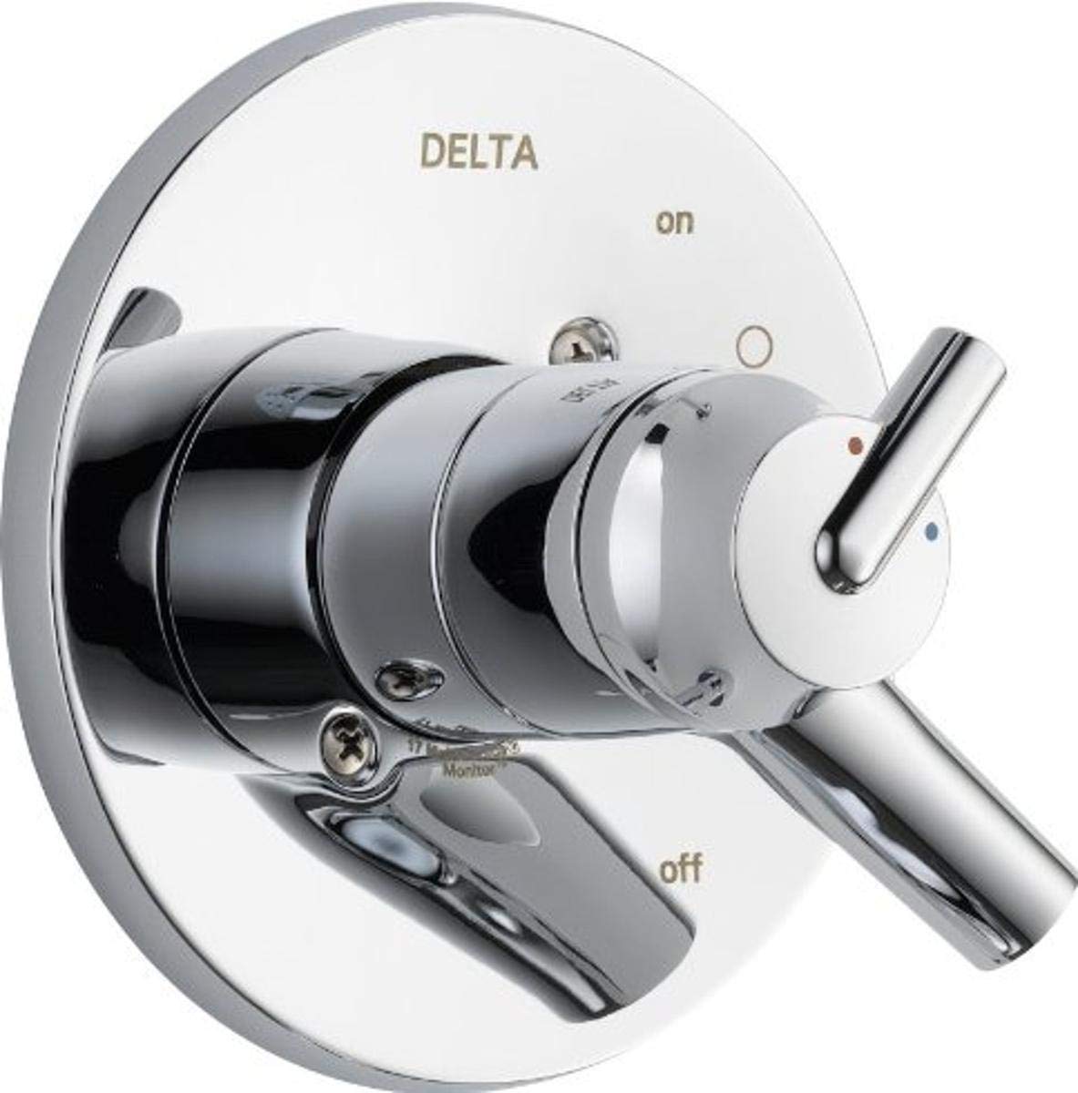 Delta Trinsic 17 Series Dual-Function Shower Valve Trim Kit in Chrome - T17059 Shower Handle & Faucet Trim (Valve Not Included) for Bathroom Remodel & Modern Home Upgrade