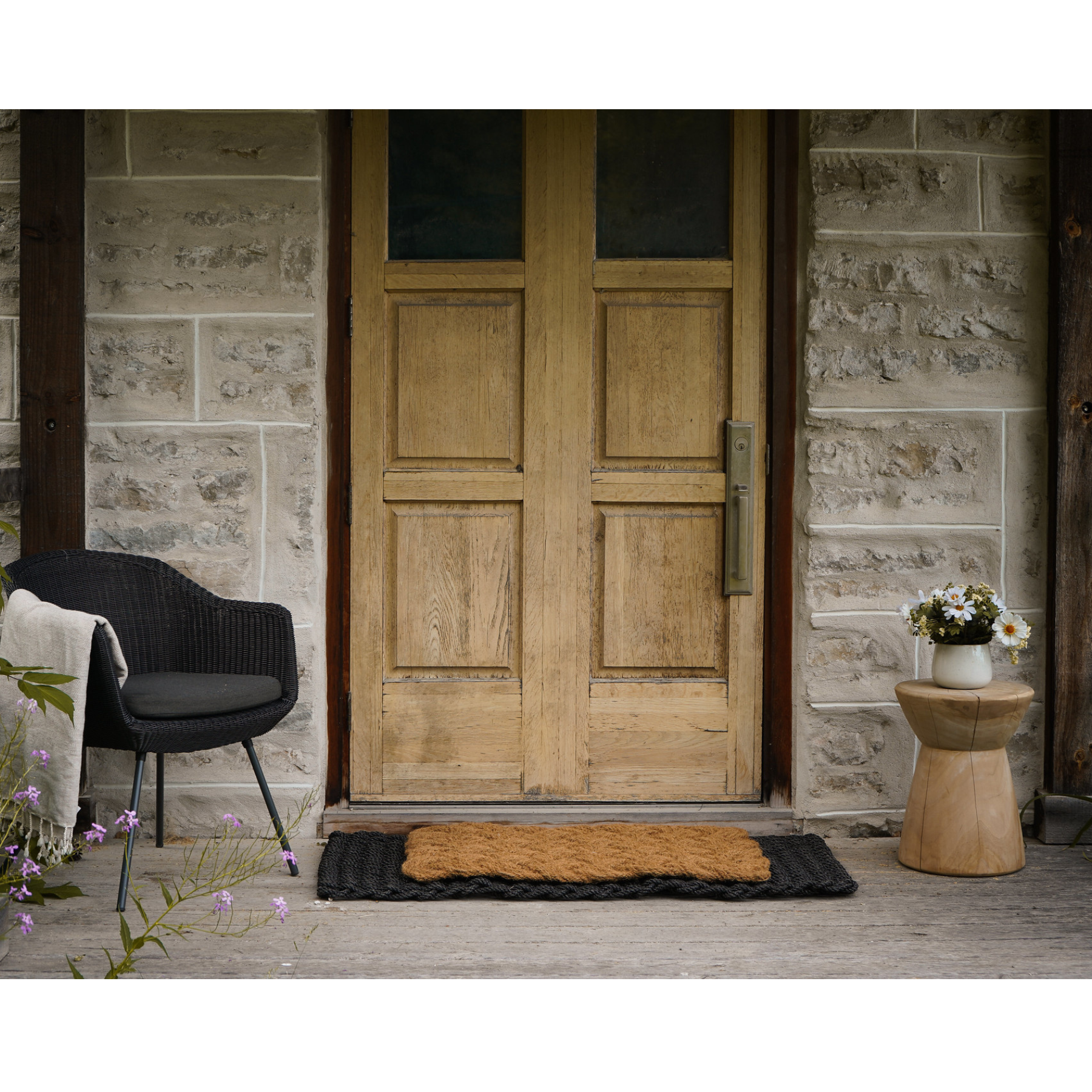 Eco-Friendly Woven Rope Doormat - Non-Slip Natural Fiber Welcome Mat for Front Door, Porch & Entryway - Perfect for Home, Office & Outdoor Use