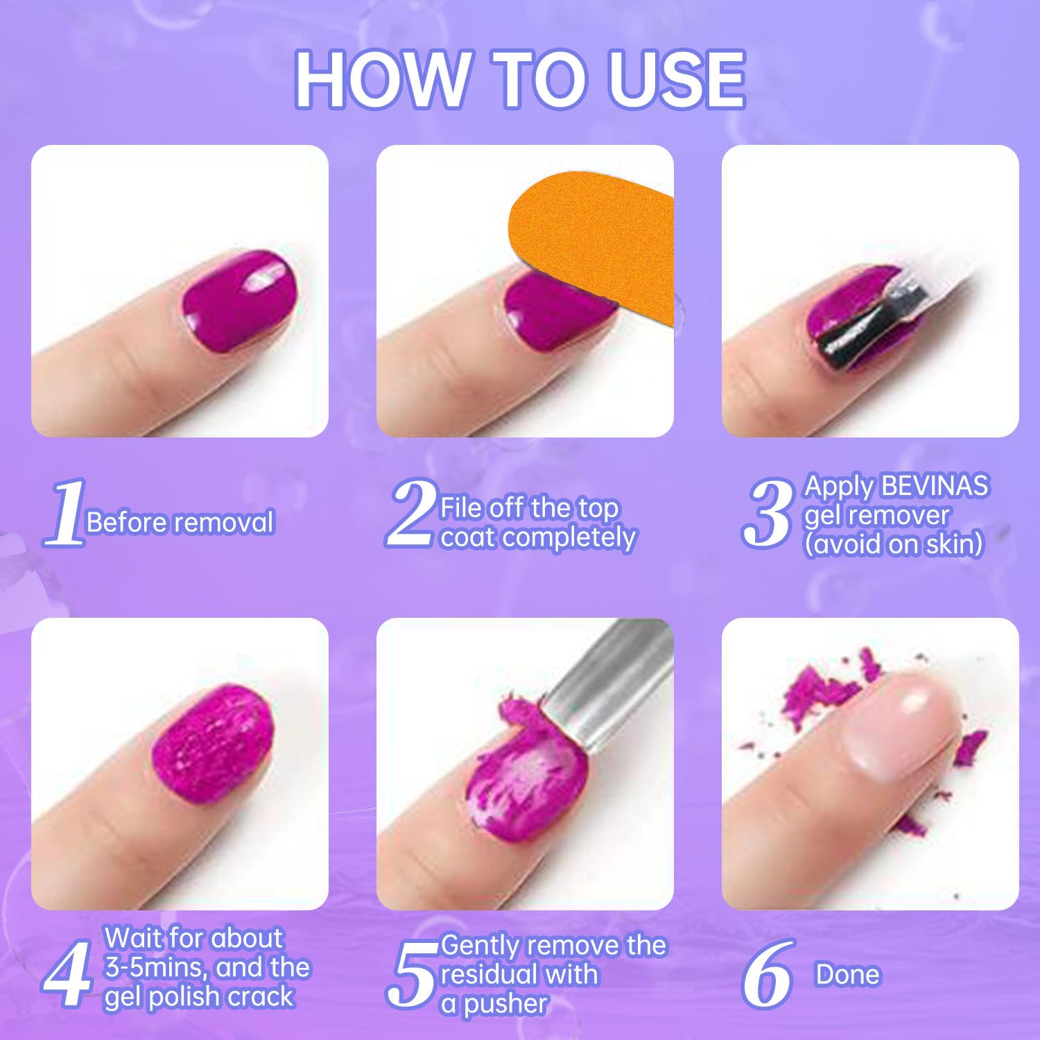 Professional Gel Nail Polish Remover Kit with Nail Latex Tape - Fast & Gentle Gel Removal for Manicures - Perfect for Salon & Home Nail Care