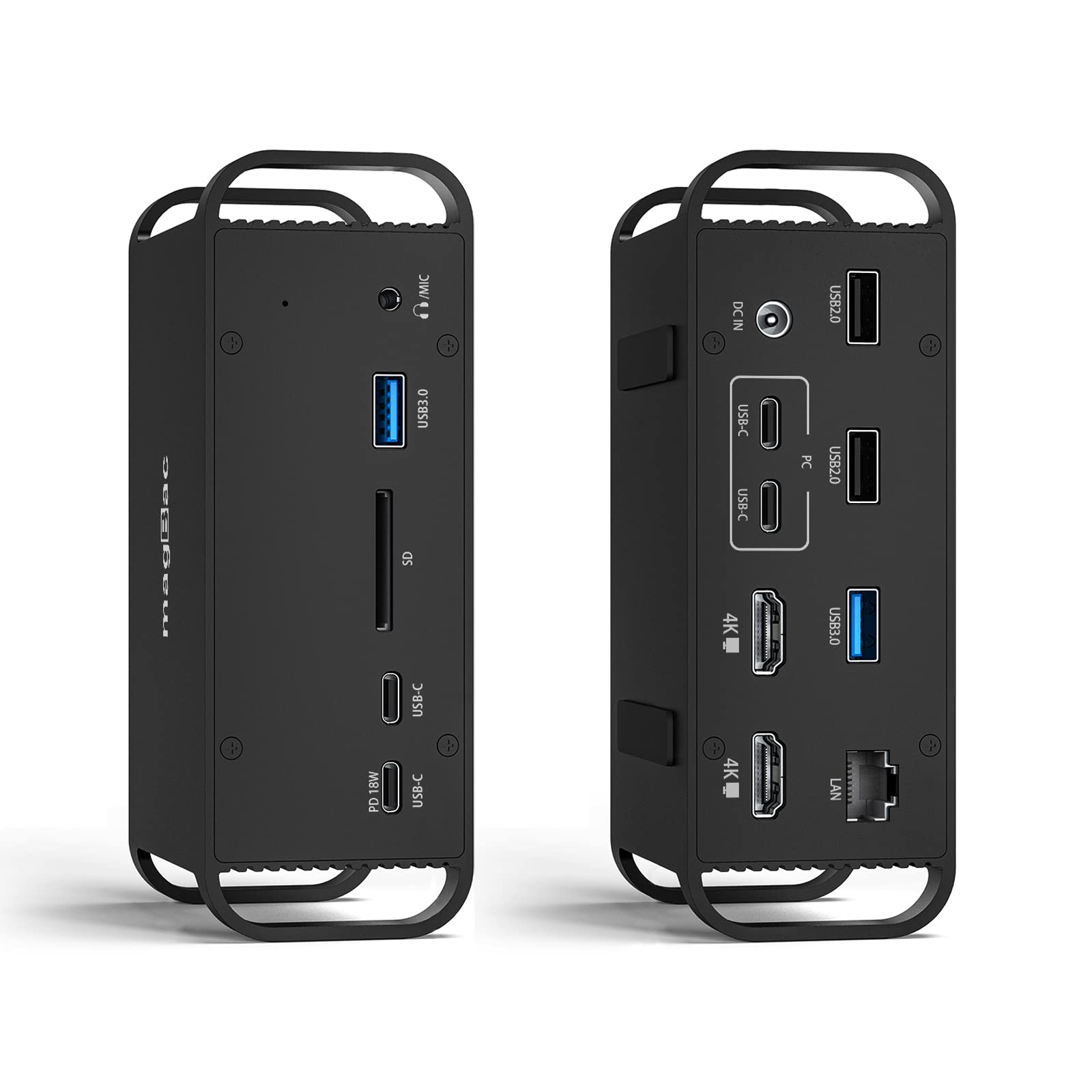 MacBook Pro/Air Docking Station - 14-in-1 USB C Hub with Dual 4K HDMI, 100W Power Delivery, Ethernet, 4 USB Ports, SD Card Reader & Audio Jack - Perfect for Home Office, Remote Work & Multi-Monitor Setup