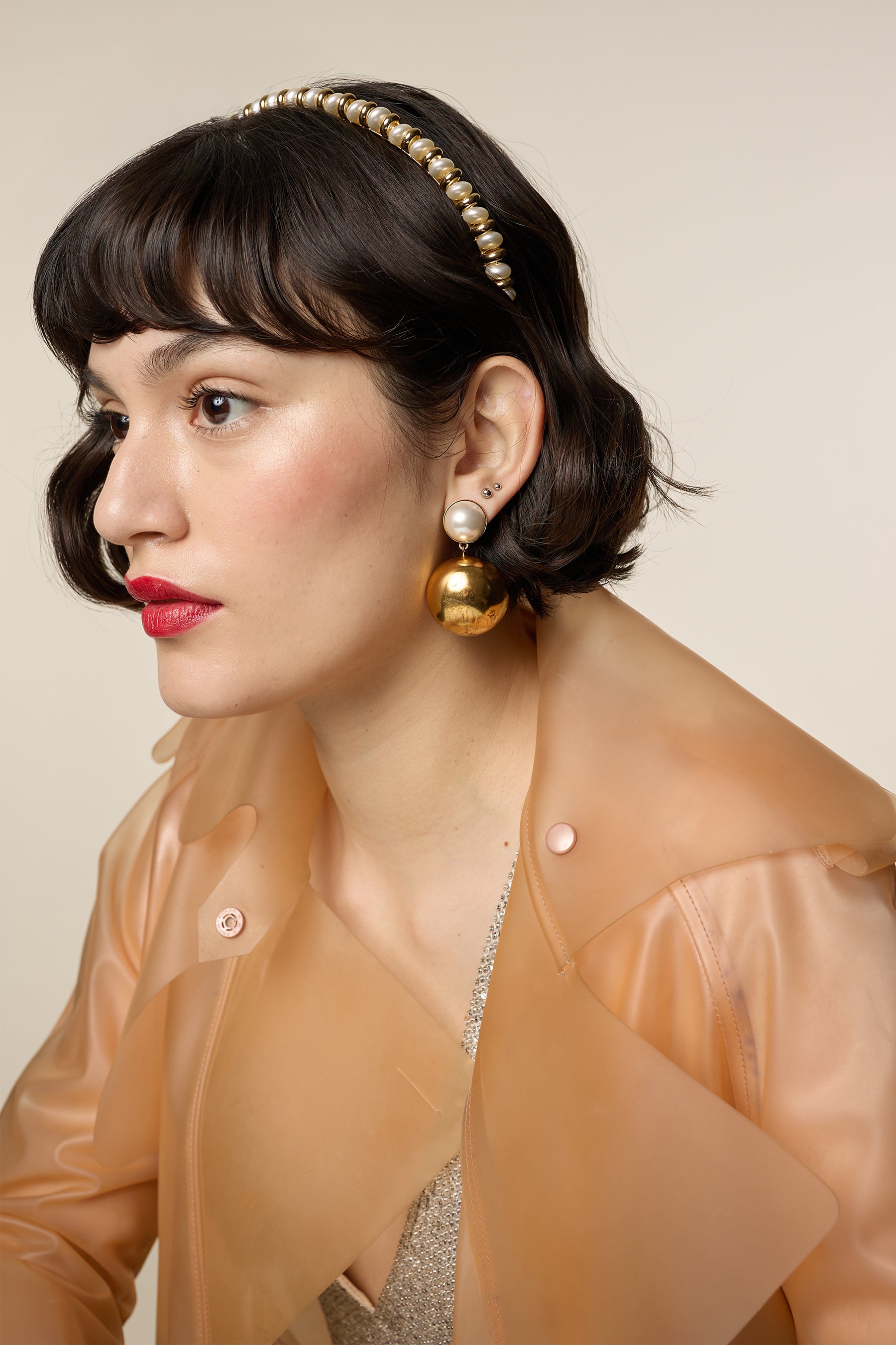 Elegant Jasmine Pearl Strand Headband for Women - Perfect for Weddings, Parties & Special Occasions