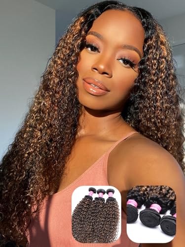 Ombre Brown Curly Hair 3 Bundles