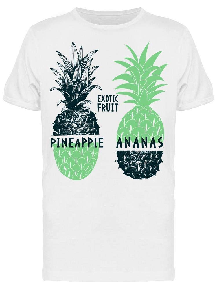 Smartprints Exotic Fruit Pineapple T-Shirt for Men - Soft Cotton Graphic Tee for Casual Wear, Summer Outfits & Tropical Vacations