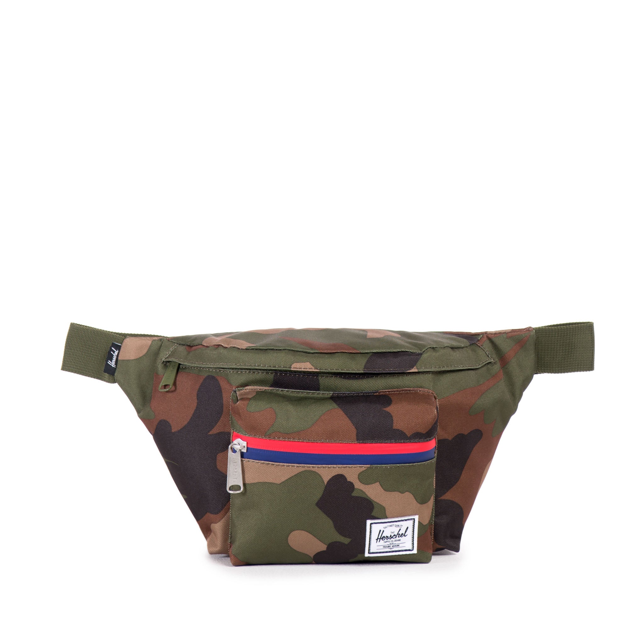 Herschel Seventeen Hip Pack - Woodland Camo Waist Bag for Men & Women - Perfect for Hiking, Travel & Everyday Use