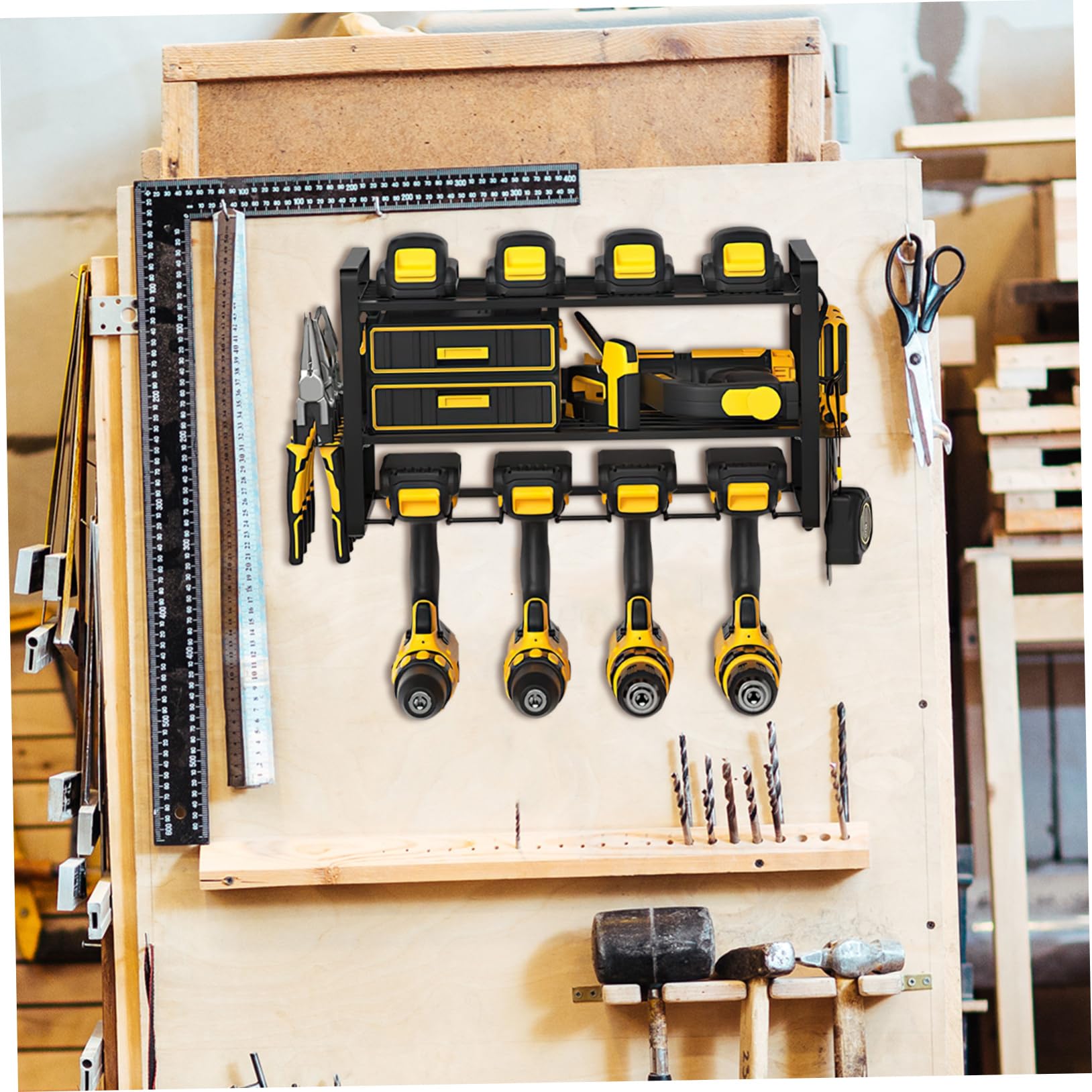 OKUMEYR Heavy Duty Wall Mount Screwdriver Storage Organizer - Durable Garage Tool Rack for Screwdrivers, Wrenches & Hand Tools - Perfect for Workshop, Garage & DIY Projects