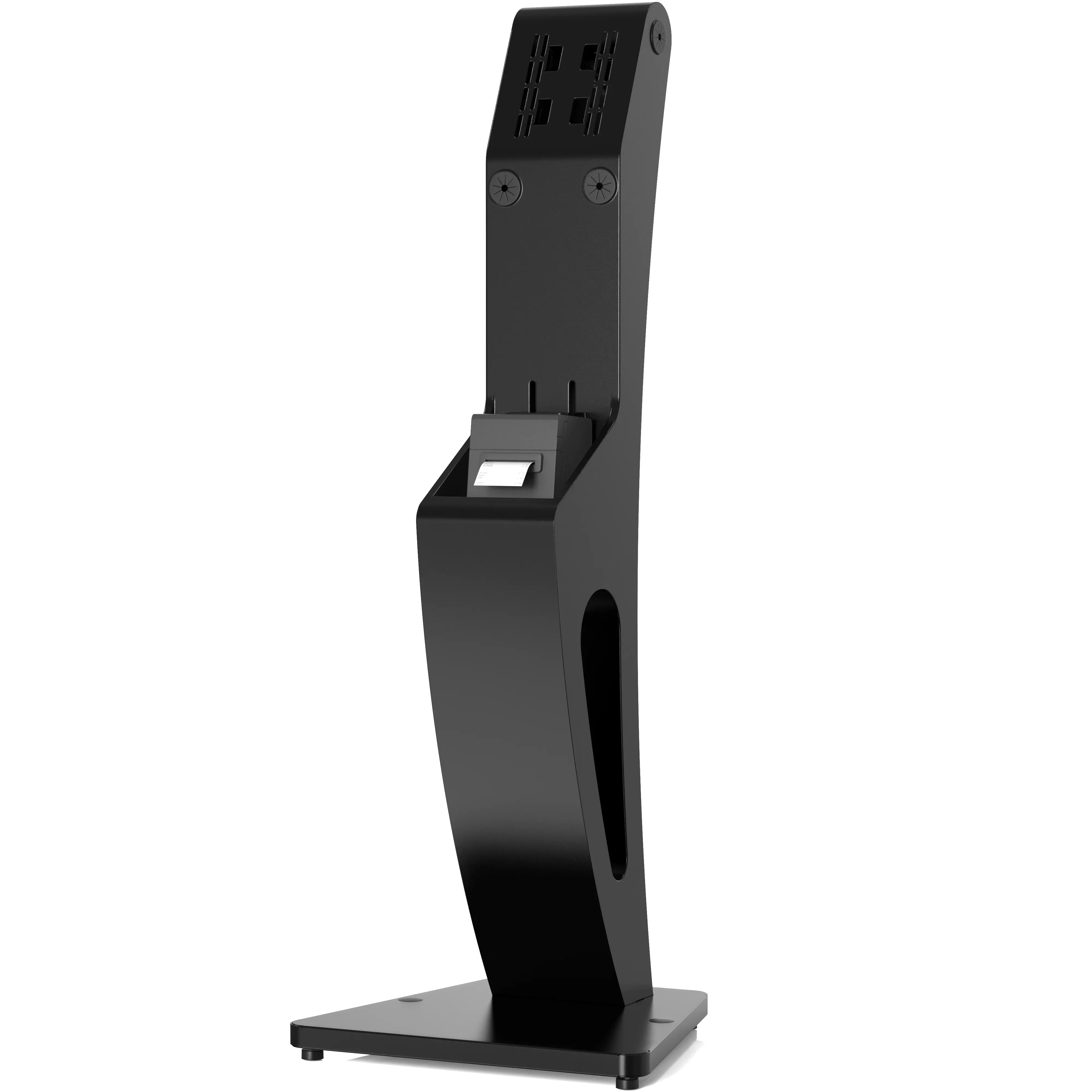 Sleek Floor Stand with Printer Slot for Touchscreen Monitors & Displays - Perfect for Office, Home & Retail Use