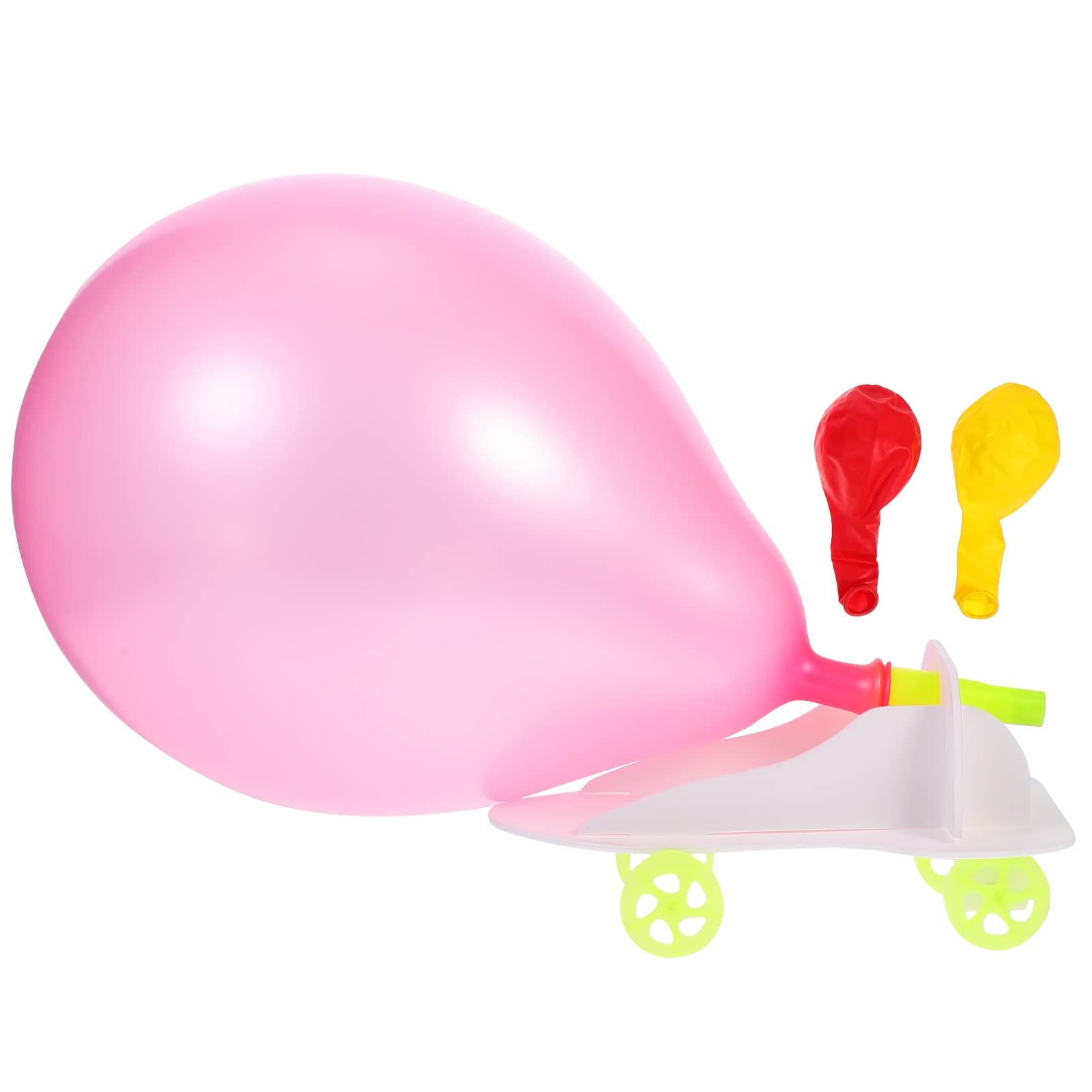 TEHAUX 3-Pack Kids Balloon Powered Race Cars - STEM Educational Toys, Aerodynamic Recoil Toy Cars for Boys & Girls - Fun Indoor/Outdoor Play for Birthday Parties & Science Experiments