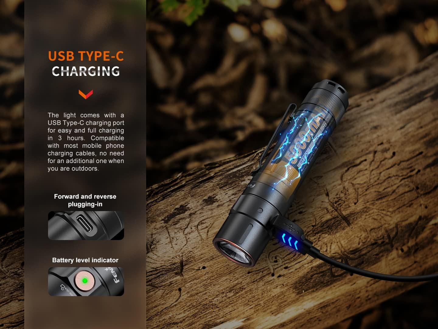 Fenix E35R EDC Flashlight - 3100 Lumens USB-C Rechargeable High Performance Flashlight with LumenTac Organizer | Perfect for Camping, Hiking, Emergency & Everyday Carry