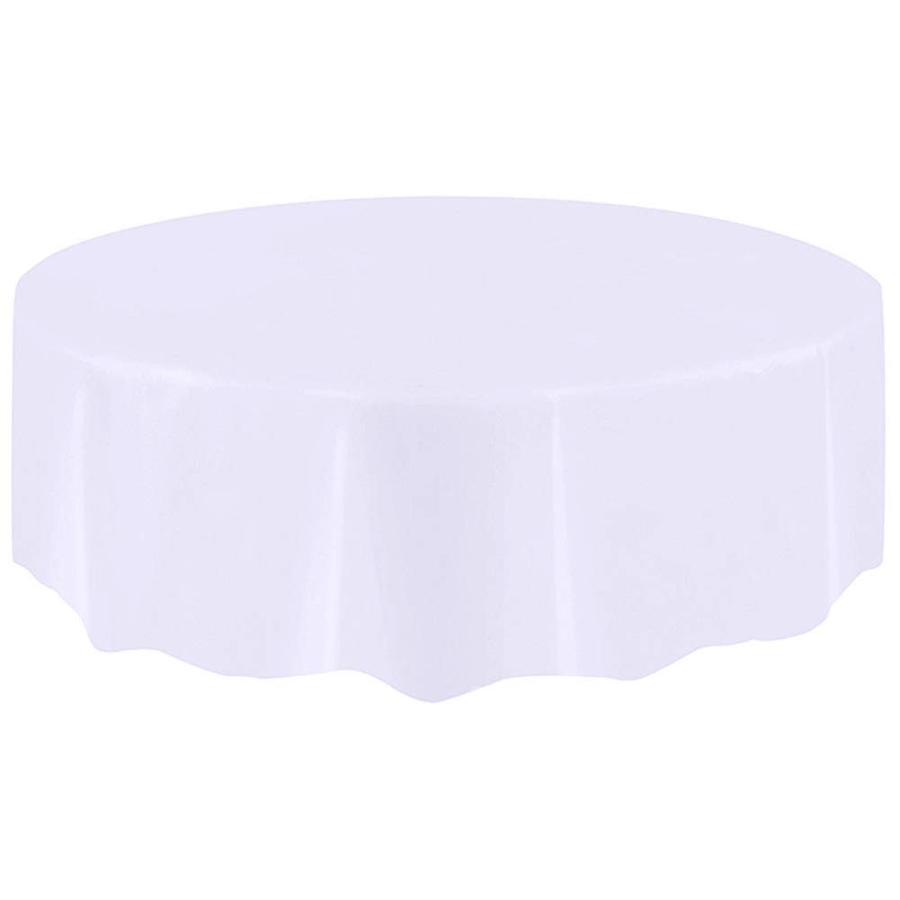 Waterproof Disposable Plastic Tablecloth - Large White Table Cover for Wedding, Christmas & Party Decorations - Perfect for Indoor & Outdoor Events, Picnics, and Holiday Gatherings