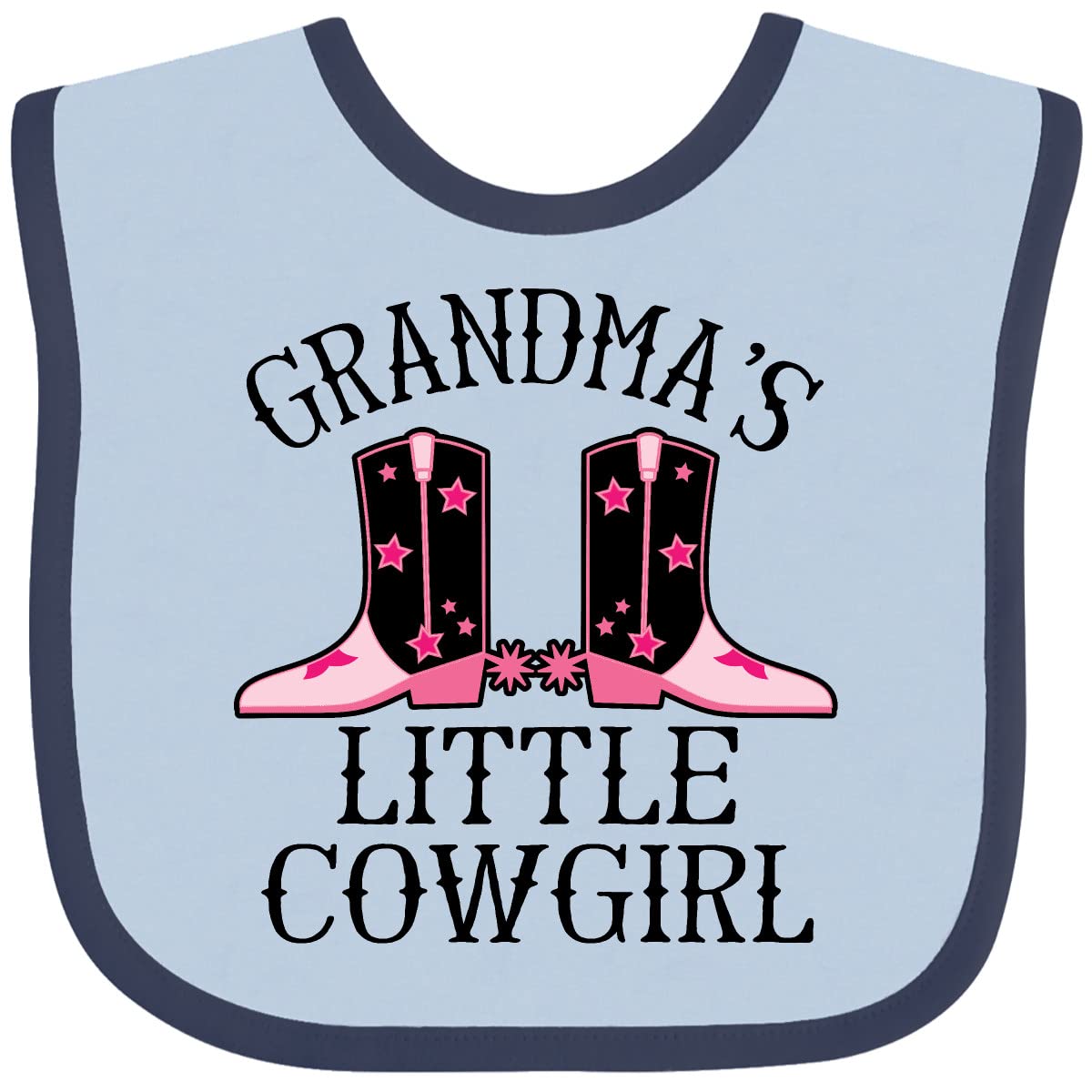 Inktastic Grandma Little Cowgirl Baby Clothes & Bib - Adorable Western Outfit for Infants & Toddlers - Perfect for Cowgirl Themed Parties, Photo Shoots & Everyday Play