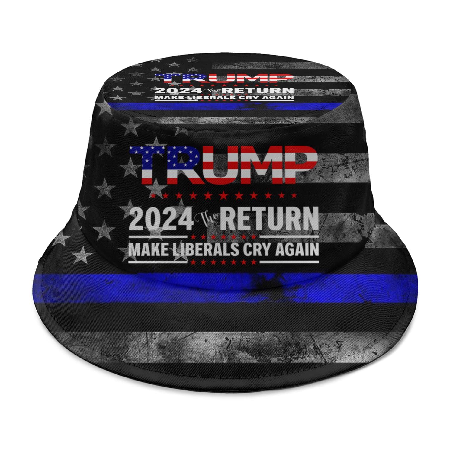 Trump 2024 MAGA Bucket Hats for Women & Men - Cotton Sun Hat for Fishing, Cycling & Outdoor Activities - Make America Great Again Patriotic Accessories