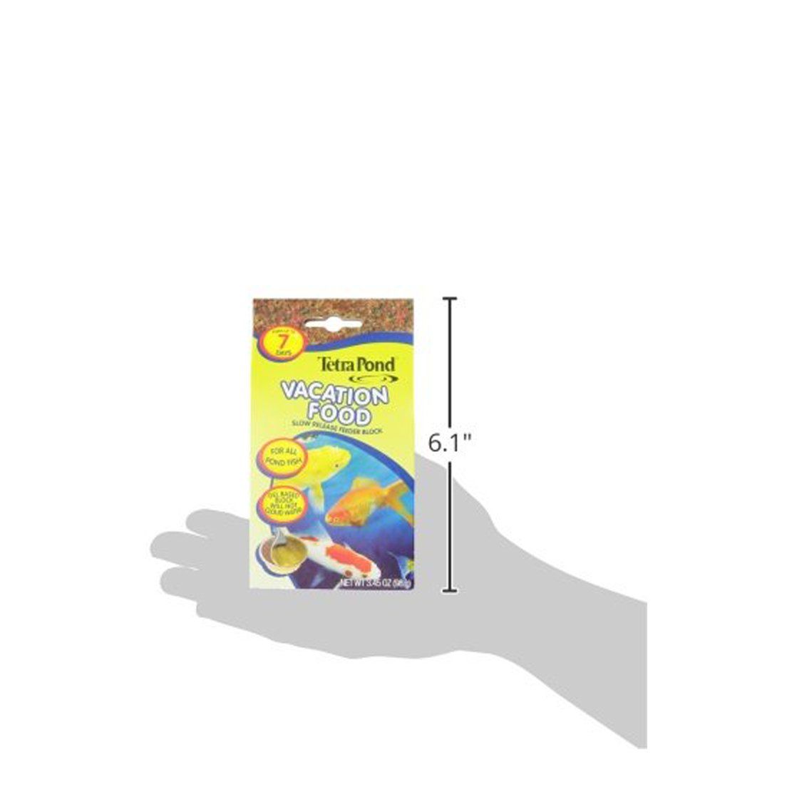 TetraPond 16477 Vacation Fish Food Slow Release Feeder Block - 3.45 Ounce (2-Pack) | Ideal for Ponds & Aquariums During Travel | Long-Lasting Nutrition for Koi & Goldfish