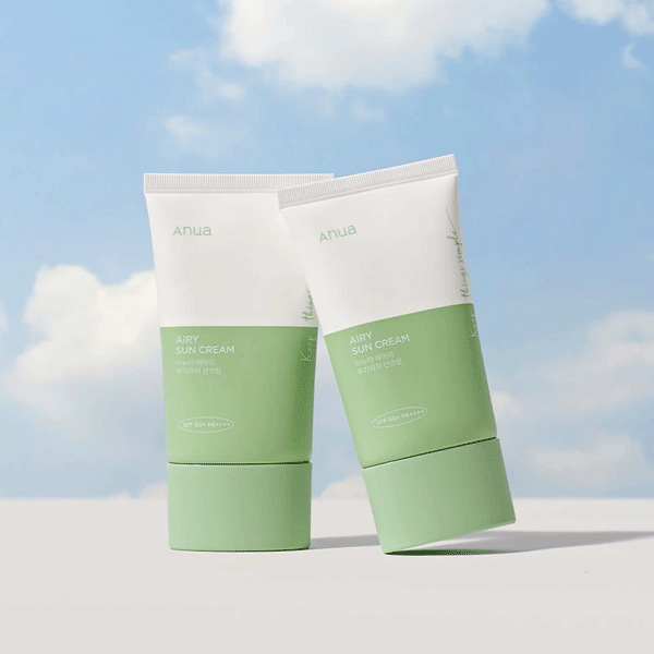 Anua Airy Sun Cream SPF 50+ PA+++ 50ml - Lightweight Daily Sunscreen for Face, Oil-Free & Non-Greasy - Perfect for Outdoor Activities & Sensitive Skin Care