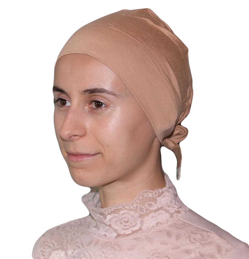 Aker Plain Hijab Bonnet Underscarf - Golden Beige | Modest Muslim Headwear for Prayer, Sleep & Everyday Wear