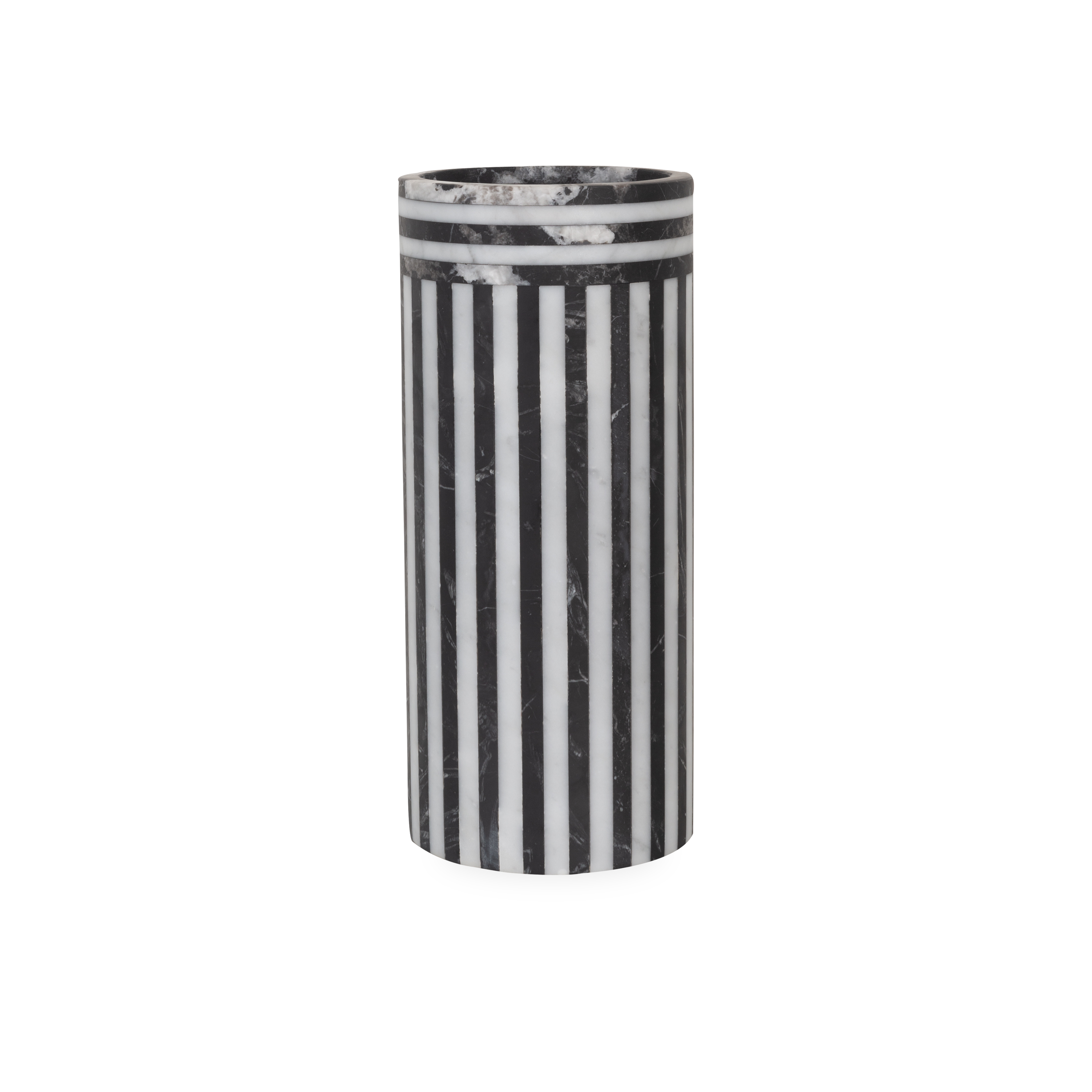Elegant White Marble Vase with Gold Accents - Modern Home Decor for Centerpieces, Wedding Decorations & Luxury Gift Giving