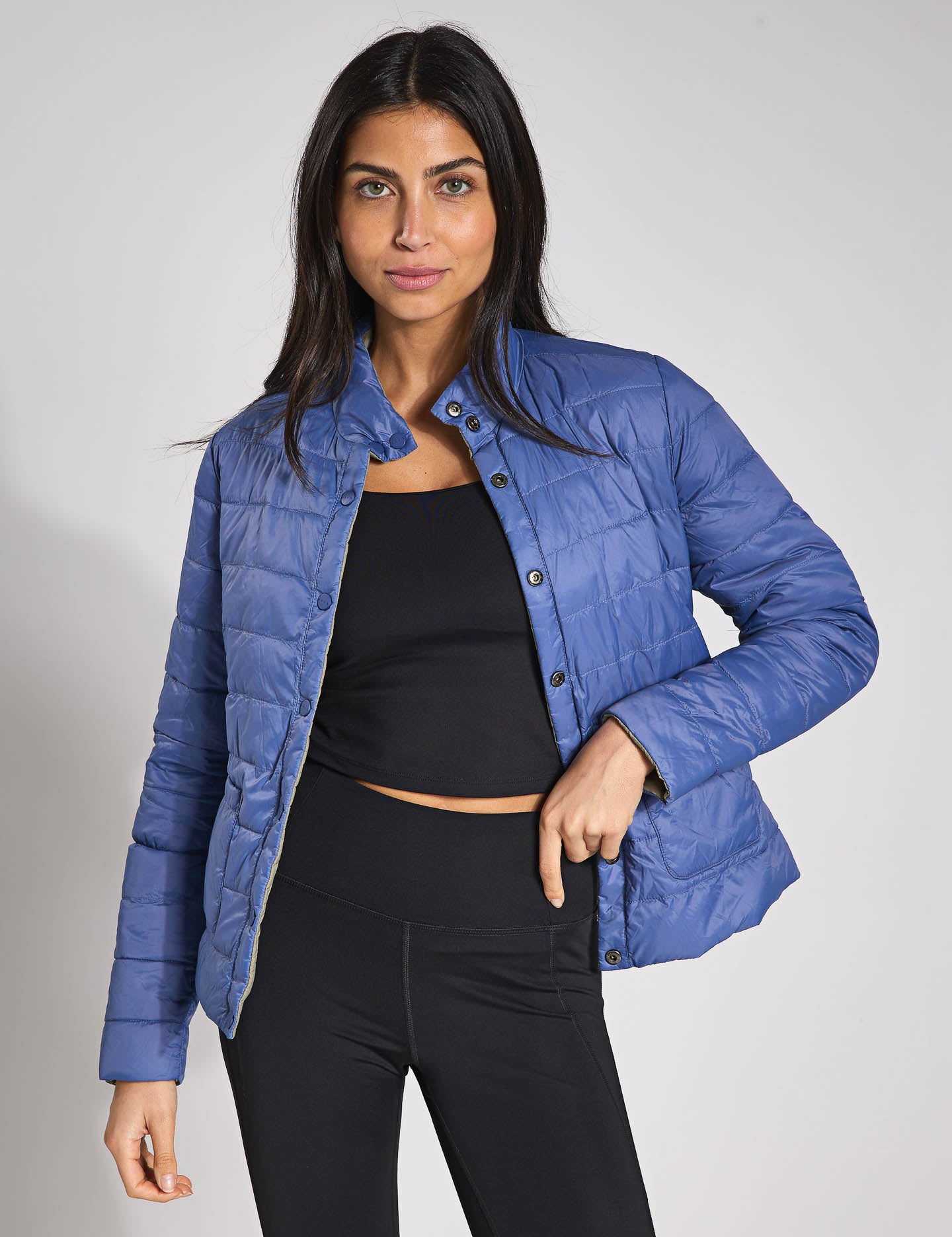 Lyra Jacket - Camouflage & Future Blue - Stylish Outdoor Windbreaker for Hiking, Camping & Urban Fashion