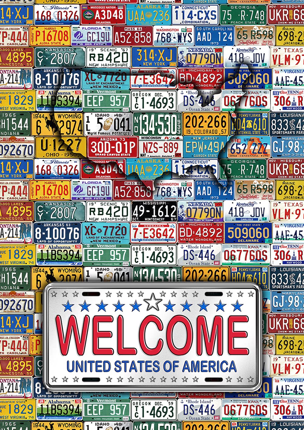 Toland Home Garden 1012605 Fifty States Patriotic Flag - 28x40 Inch Double Sided American Garden Flag for Outdoor Yard Decoration | Perfect for 4th of July, Memorial Day & Patriotic Home Decor