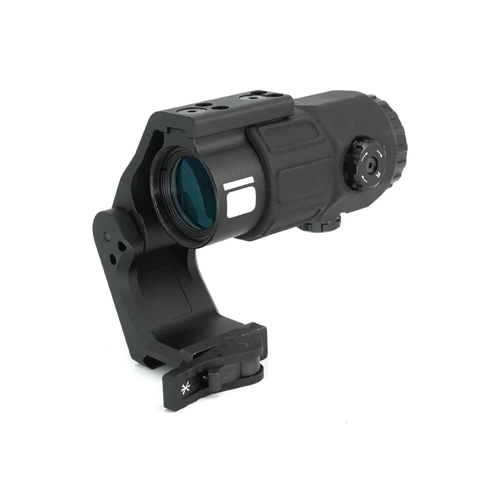 Tactical G45 5X Magnifier Scope with FAST FTC Mount - Compatible with Airsoft Guns - US Flag Markings - Black & FDE Color Options - Perfect for Outdoor Shooting, Hunting, and Tactical Training