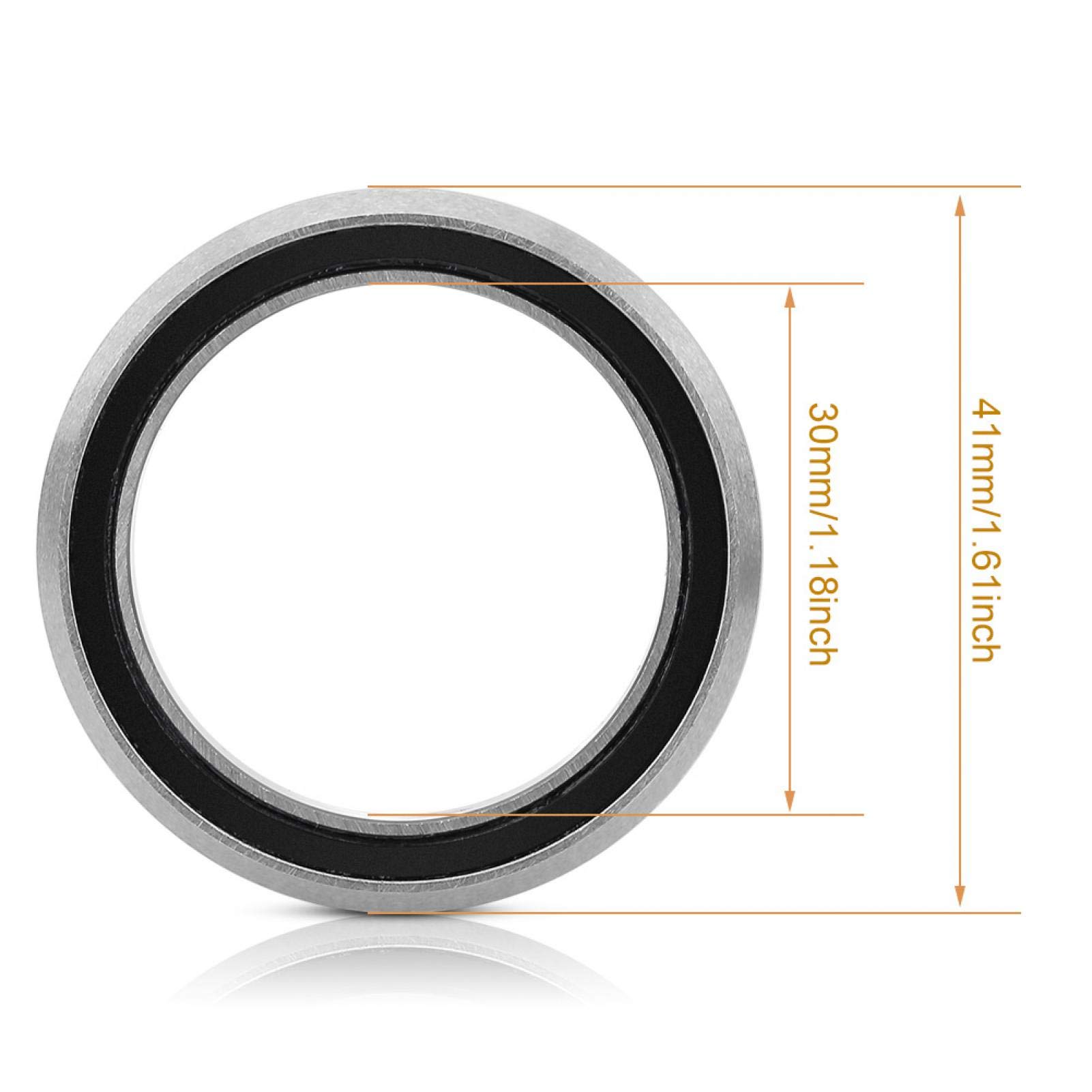 41mm Sealed Steel Ring Headset Bearings - Durable Mountain Bike Bearings Replacement for Road & MTB Cycling - Perfect for Bike Repair & Maintenance