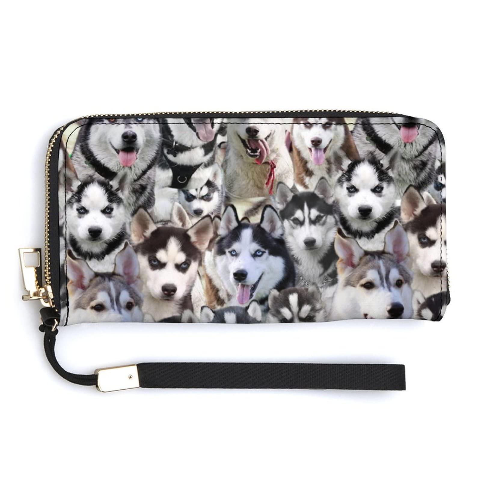 Funny Husky Dog Print Wallet for Women & Men - Cute Husky Lover Coin Purse & Credit Card Holder - Perfect Gift for Dog Owners, Groomers & Husky Moms - Great for Everyday Use, Travel & Shopping