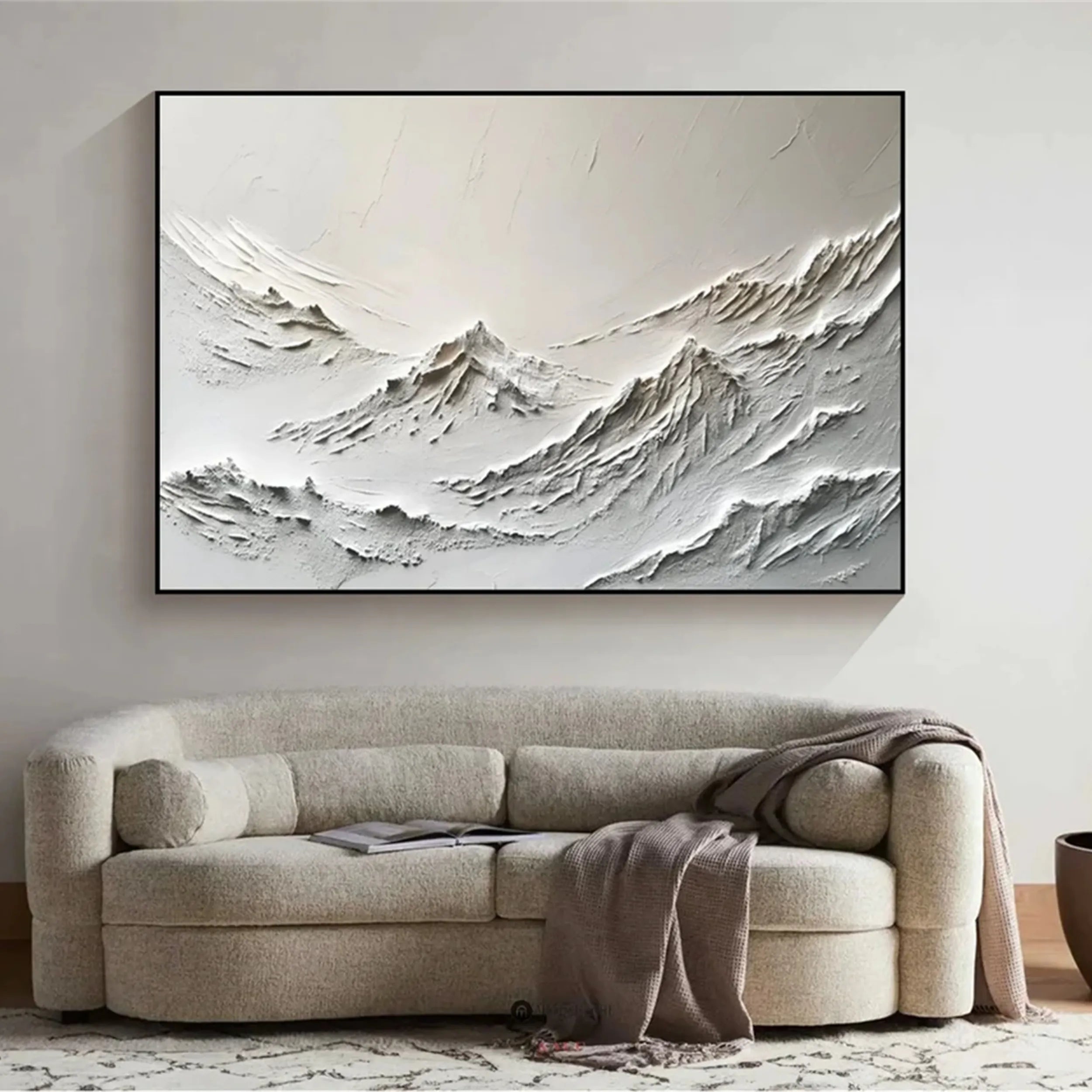 Minimalist Textured Plaster Art Painting - Modern Abstract Wall Decor for Living Room, Bedroom & Office | #MM242