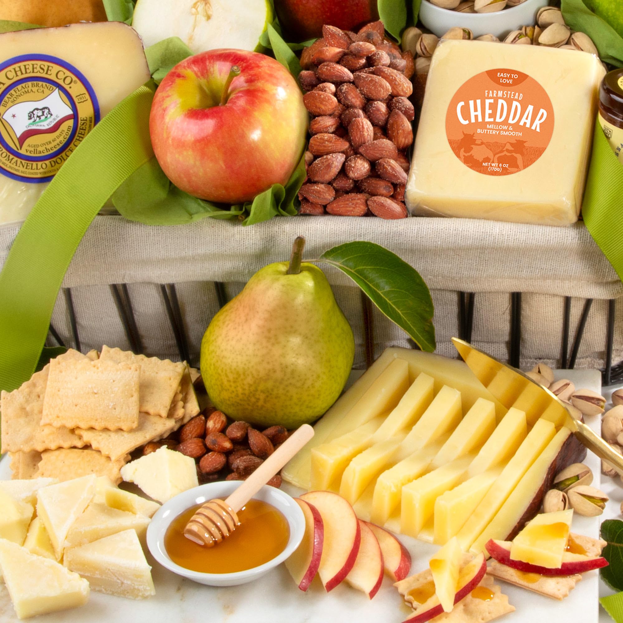 California Farmstead Fruit Gift Basket - Thoughtful Sympathy Gift with Fresh Fruits for Condolences & Comfort