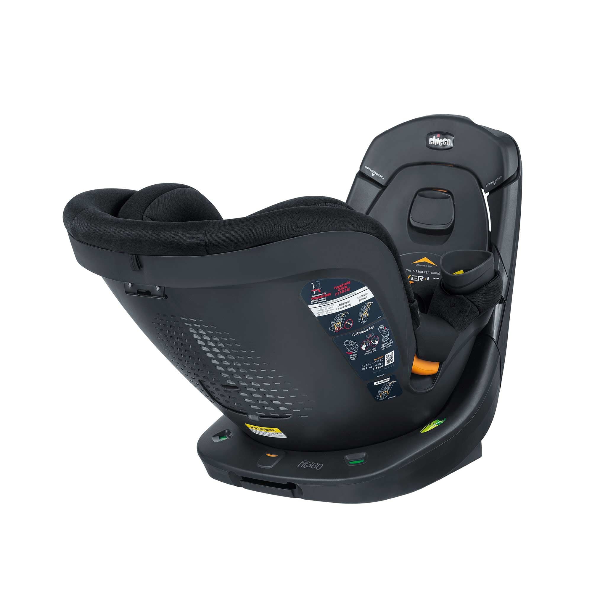 Chicco Fit360 ClearTex Rotating Convertible Car Seat for Toddlers - Safe & Easy 360° Swivel Installation - Perfect for Travel & Daily Commutes