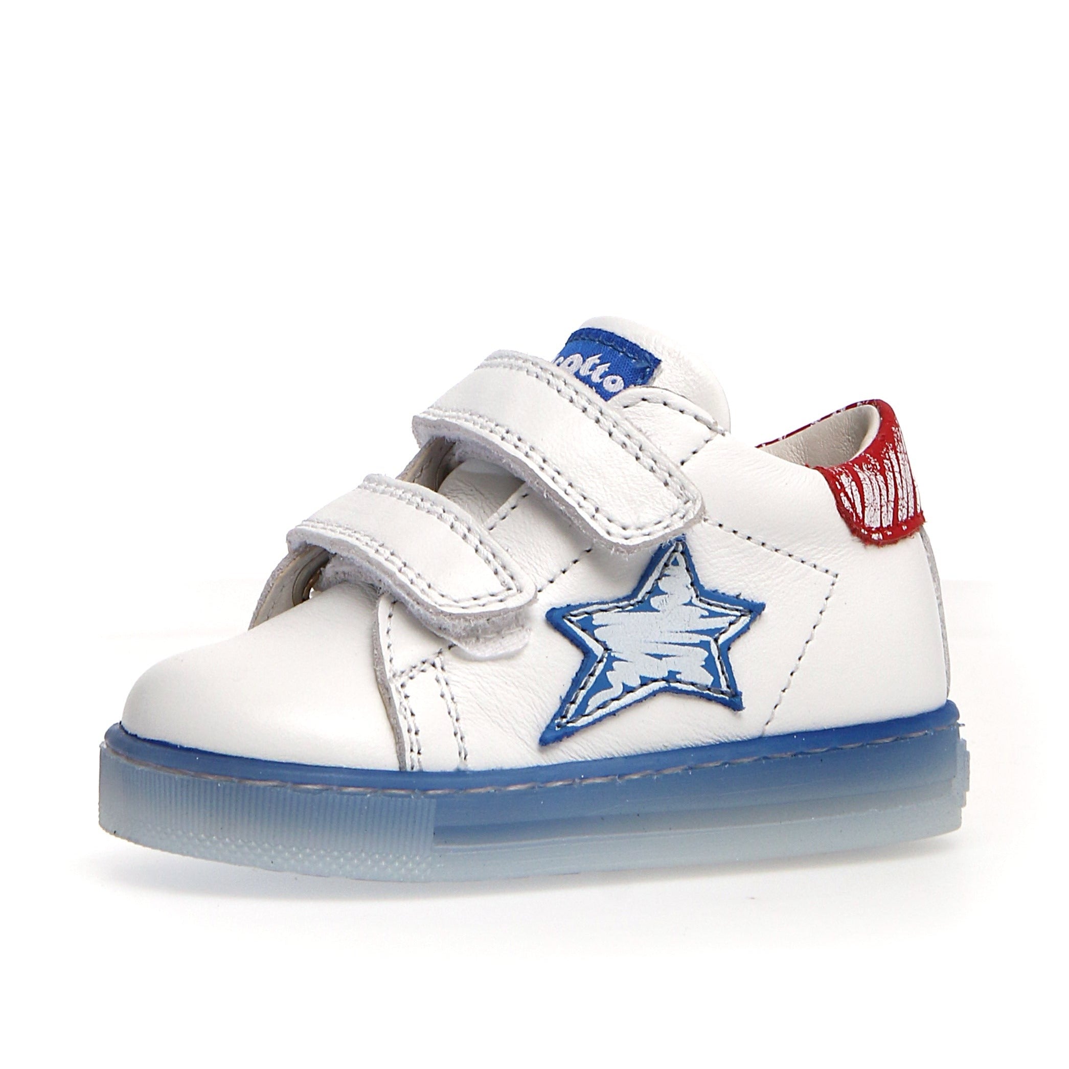 Falcotto Sasha VL Brus Fashion Sneakers for Boys and Girls - White & Red - Stylish Kids Shoes for School, Play & Everyday Wear