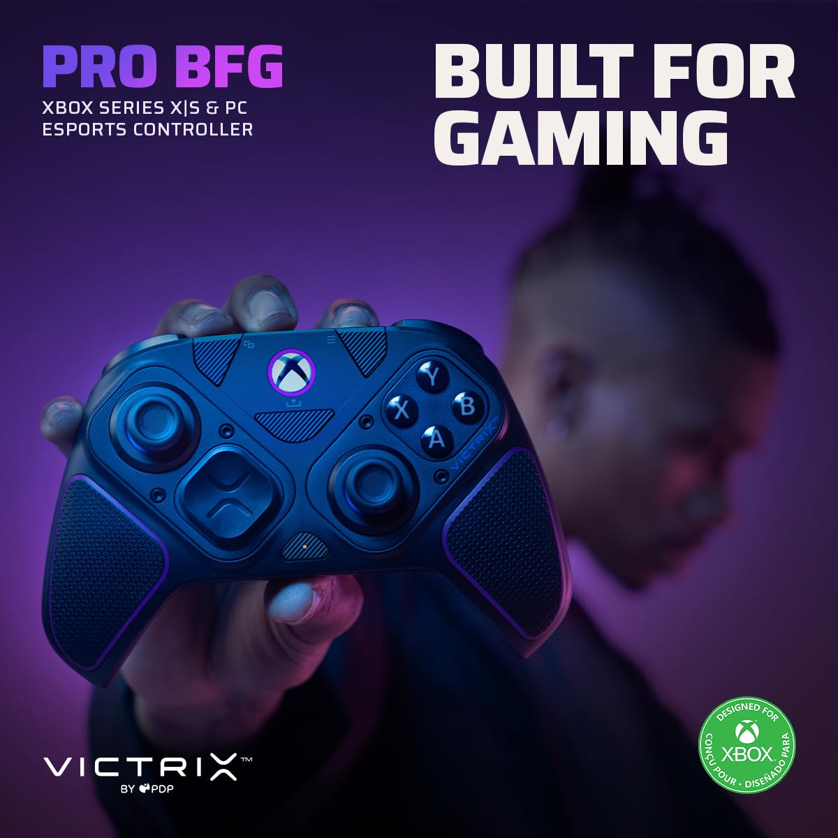 Victrix Pro BFG Wireless Gaming Controller for Xbox Series X|S, Xbox One & Windows 10/11 - Modular Gamepad with Dolby Atmos Audio, Remappable Buttons, Custom Triggers & Paddles - Perfect for Competitive Gaming & PC Gaming Sessions (Black)