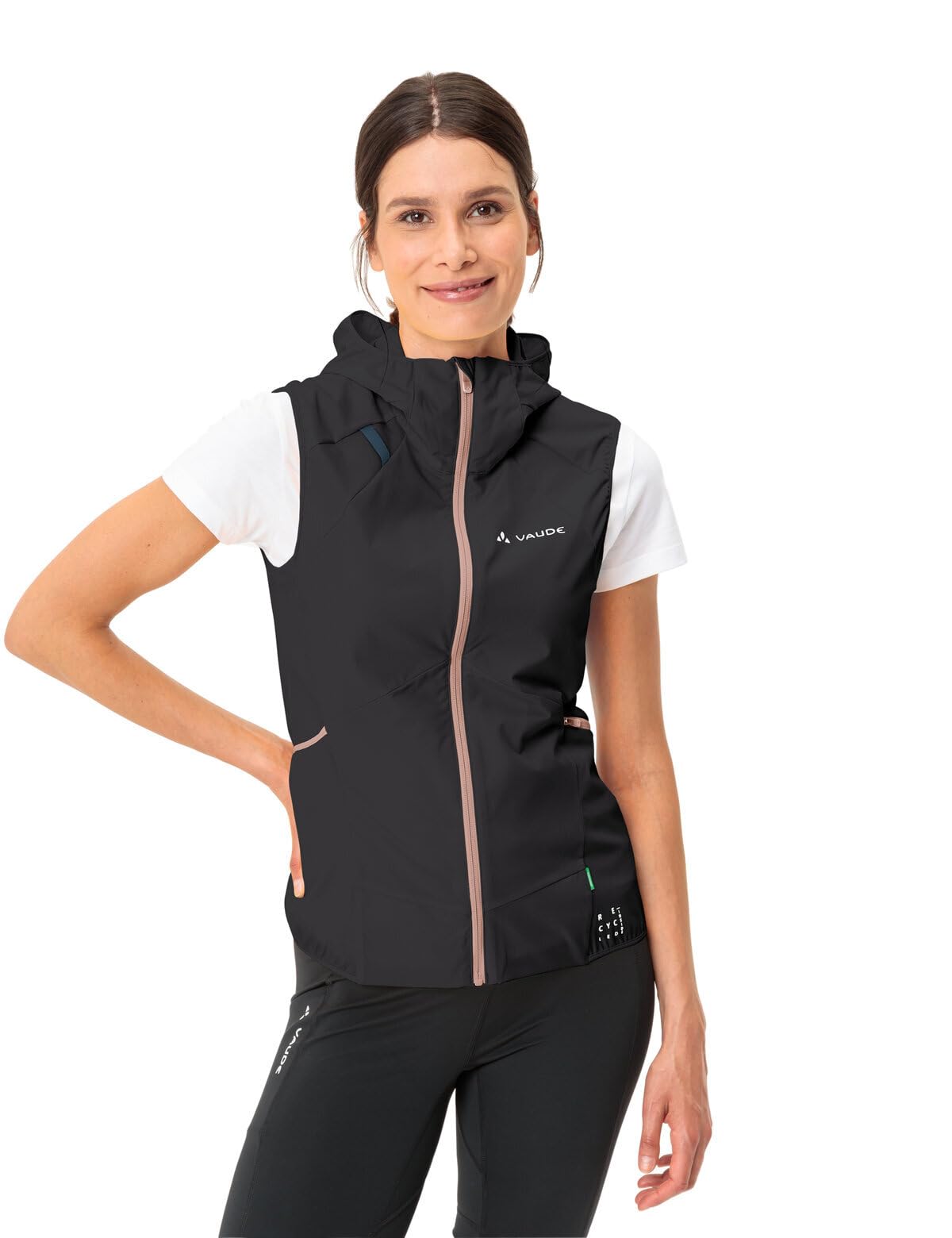 VAUDE Women's Scopi Vest - Lightweight Hiking & Outdoor Jacket for Women, Black/Black Size 44 - Perfect for Camping, Backpacking & Mountain Adventures