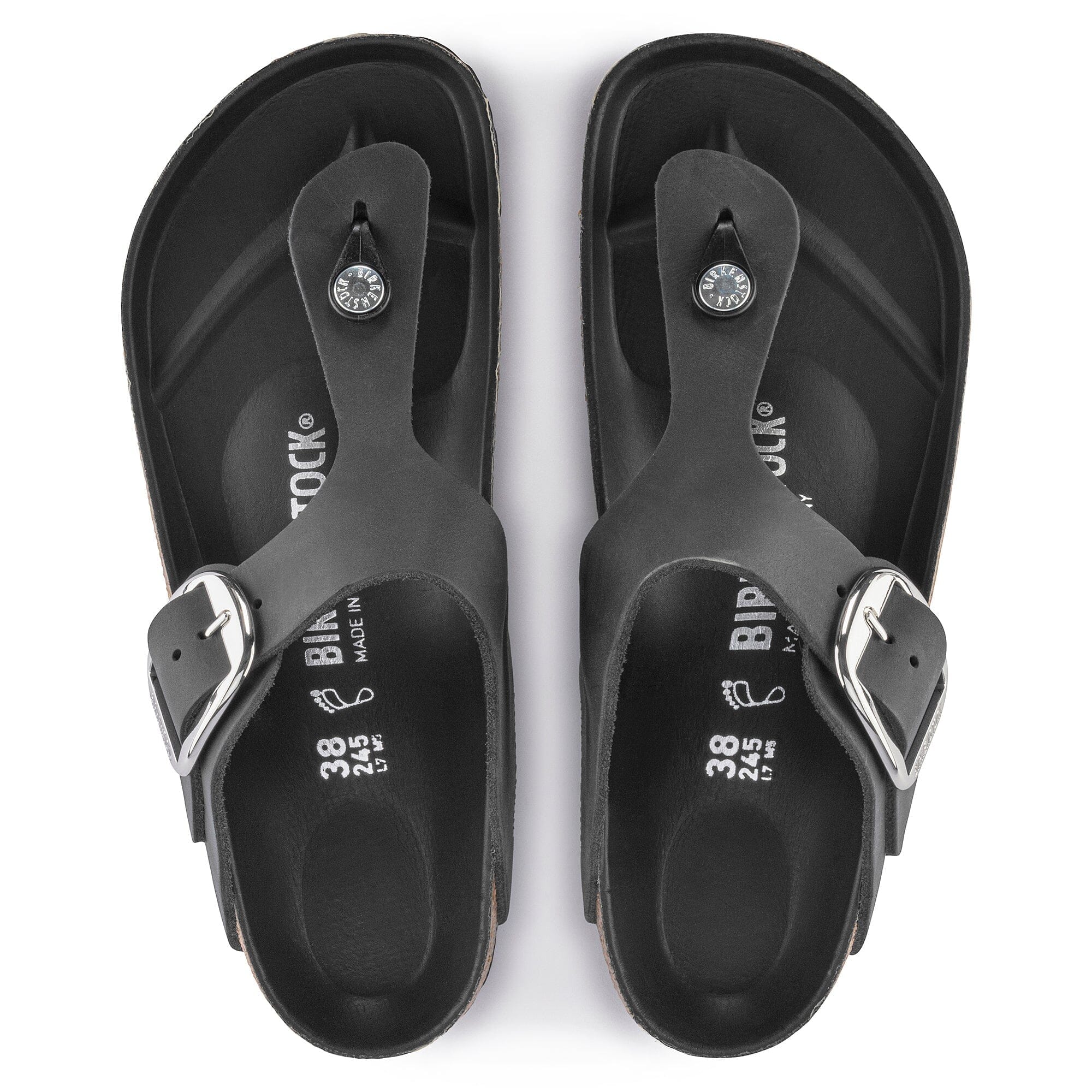 BIRKENSTOCK GIZEH Big Buckle Sandals for Women - Soft Nubuck Leather Comfort Footbed - Perfect for Summer, Beach & Casual Wear