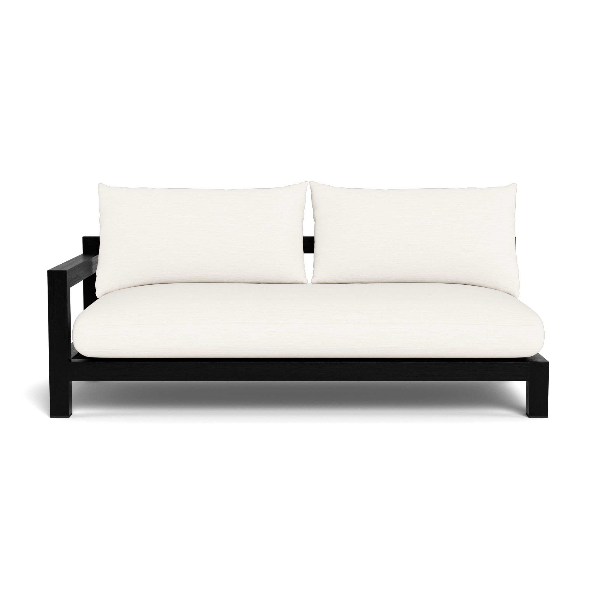 Pacific Teak 2-Seater Outdoor Patio Chair with Single Armrest - Perfect for Poolside, Garden, and Backyard Relaxation