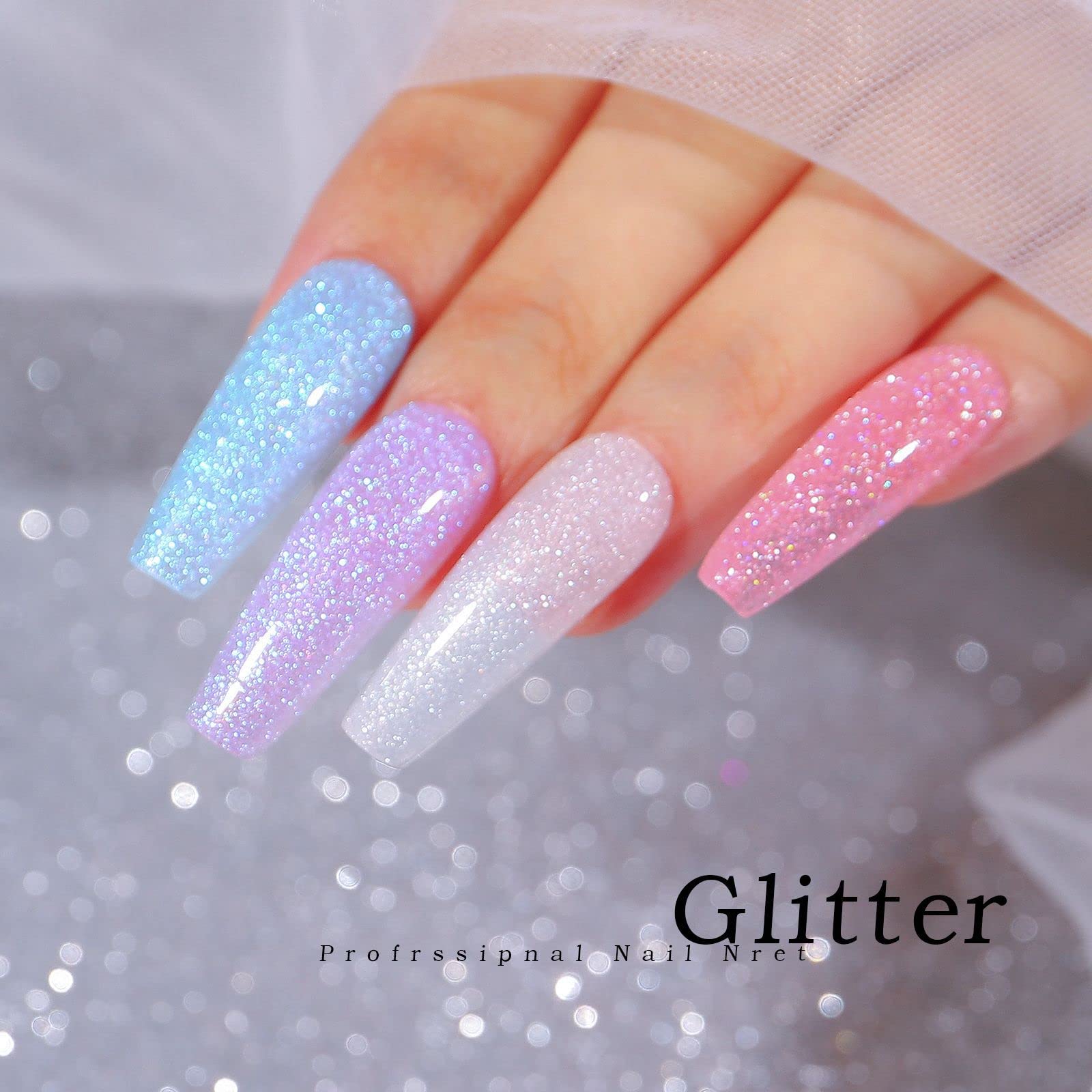 Katutude 15ml Poly Nail Gel - Shiny Glitter UV Builder Gel for Nail Extensions & Enhancements | DIY Manicure Kit for Women & Beginners | Perfect for Home Nail Art, Salon-Quality Manicures & Party Glam Looks