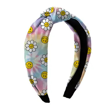 Daisy Knot Headband for Women - Floral Hair Accessories for Girls, Boho Hair Bands for Summer, Beach, Wedding, and Everyday Wear