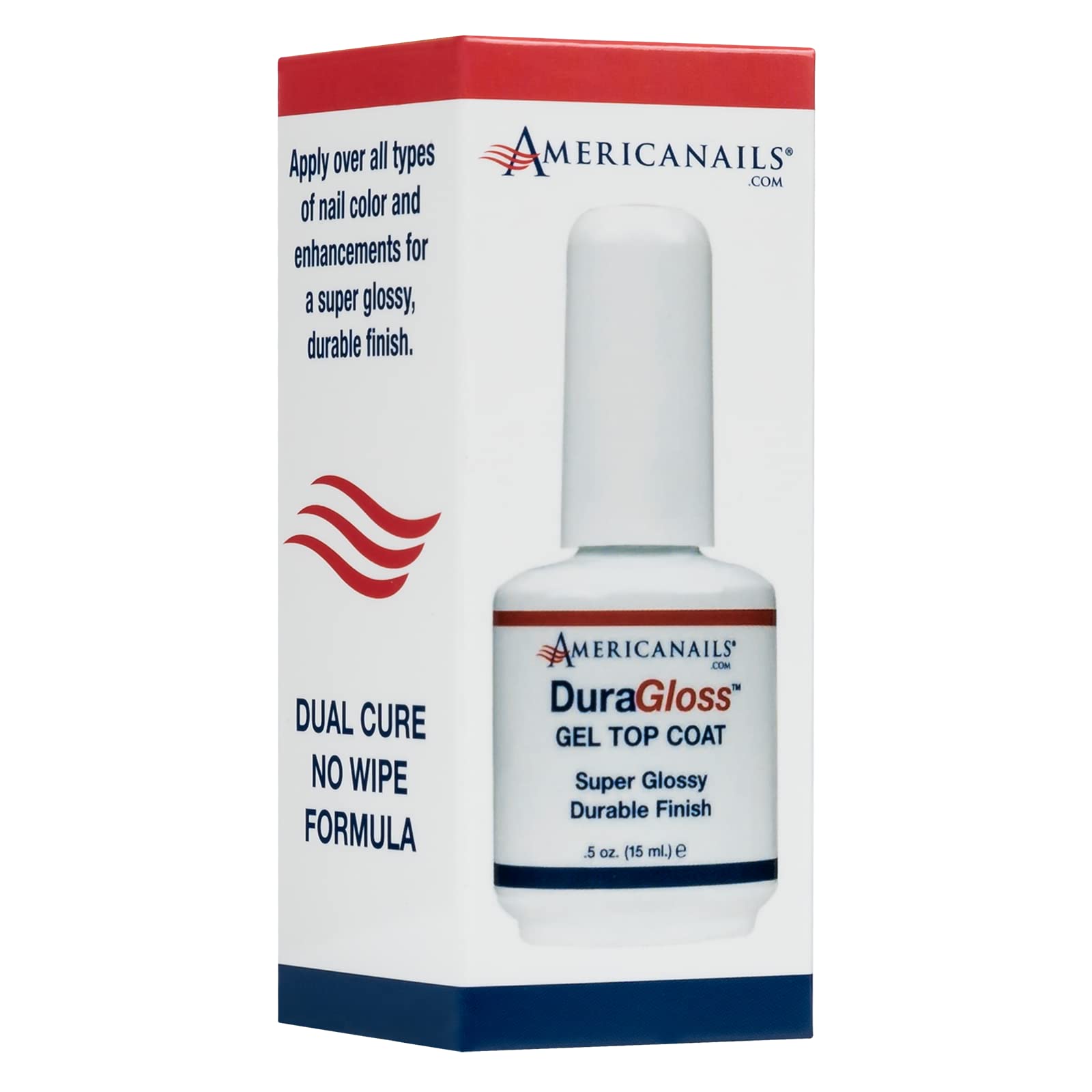 Professional DuraGloss Gel Top Coat - Long Lasting Clear Nail Polish for UV/LED Curing, Shine & Protection - Perfect for Salon Quality Manicures at Home, Nail Art & Gel Extensions