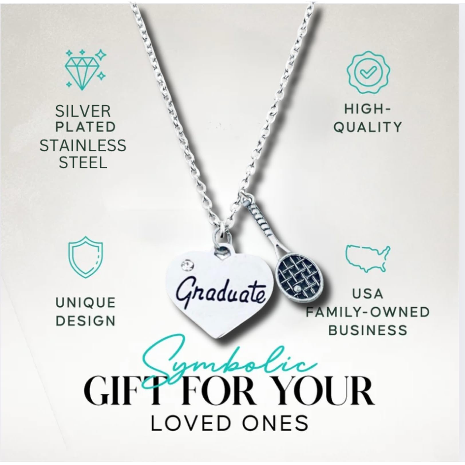 2025 Graduation Necklace - Elegant Sports Themed Jewelry for Graduates, Perfect Gift for Class of 2025 | Ideal for High School & College Commencement Ceremonies, Graduation Parties & Yearbook Photos