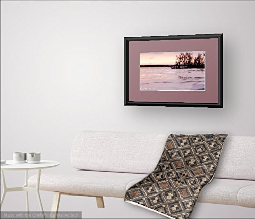 Evening Glow in Winter - Atmospheric Frozen Seascape Fine Art Photography Print | Wall Decor for Living Room, Bedroom & Office