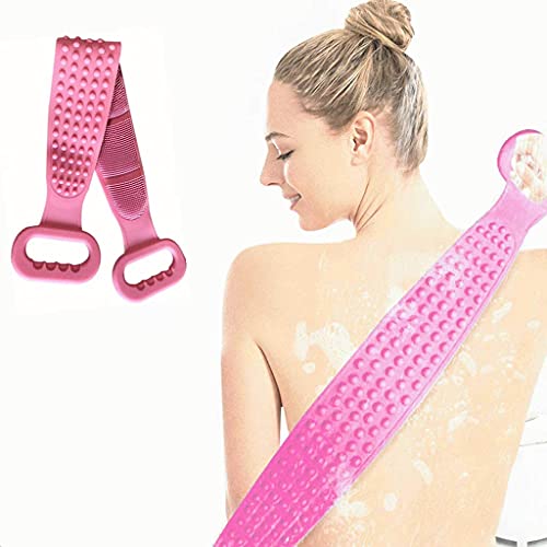 GRIDLAB™ Silicone Body Scrubber - Dual-Sided Exfoliating Brush for Deep Skin Cleansing & Dead Skin Removal - Shower Massage Tool for Men & Women - Easy to Clean & Lathers Well - Perfect for Back Scrubbing, Spa Days & Relaxing Bath Time