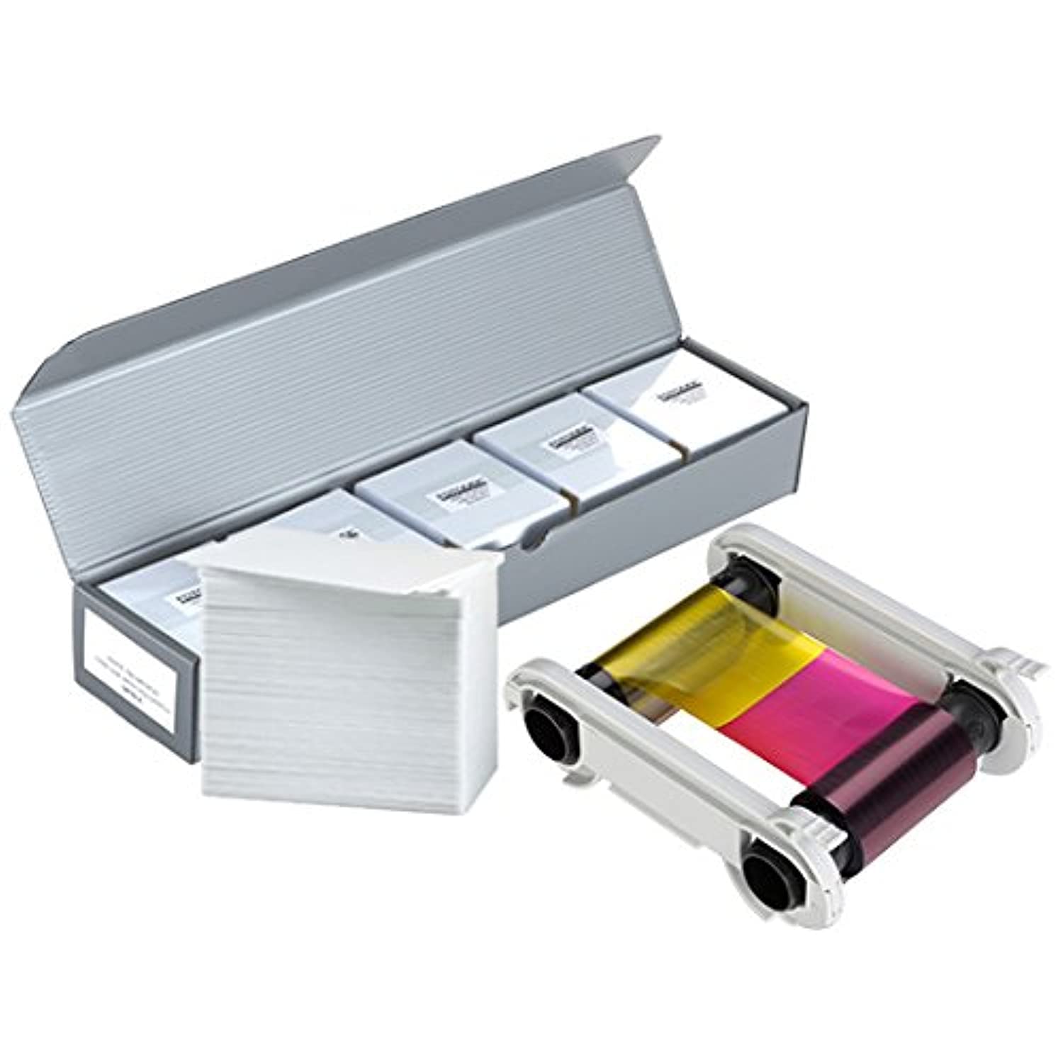 Evolis R5F008AAA YMCKO Color Ribbon for ID Card Printers - 500 PVC Cards Bundle - Perfect for Office, School, and Business ID Card Printing