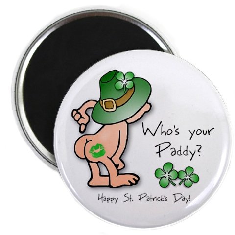 WHO'S YOUR PADDY St Patrick's Day 2.25 Inch Fridge Magnet - Funny Irish Decor for Kitchen, Office & Home - Perfect for St. Patrick's Day Party Decorations & Gifts